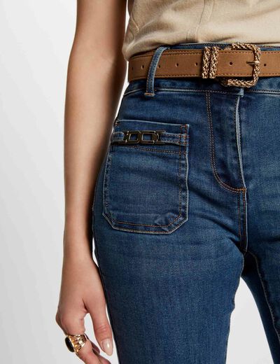 Jeans bootcut à boucles jean stone femme