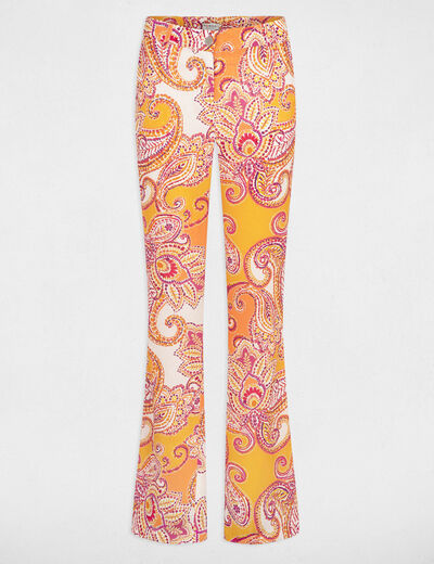 Pantalon bootcut imprimé multico femme