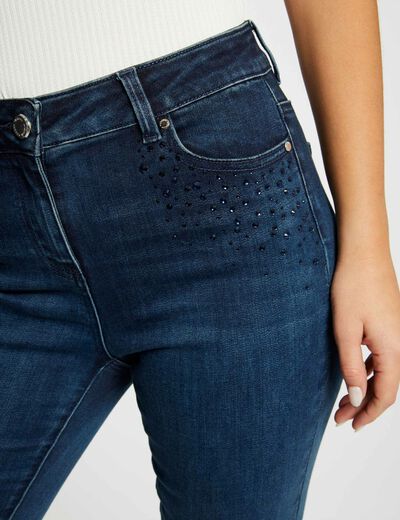 Skinny jeans strass-details jean stone vrouw