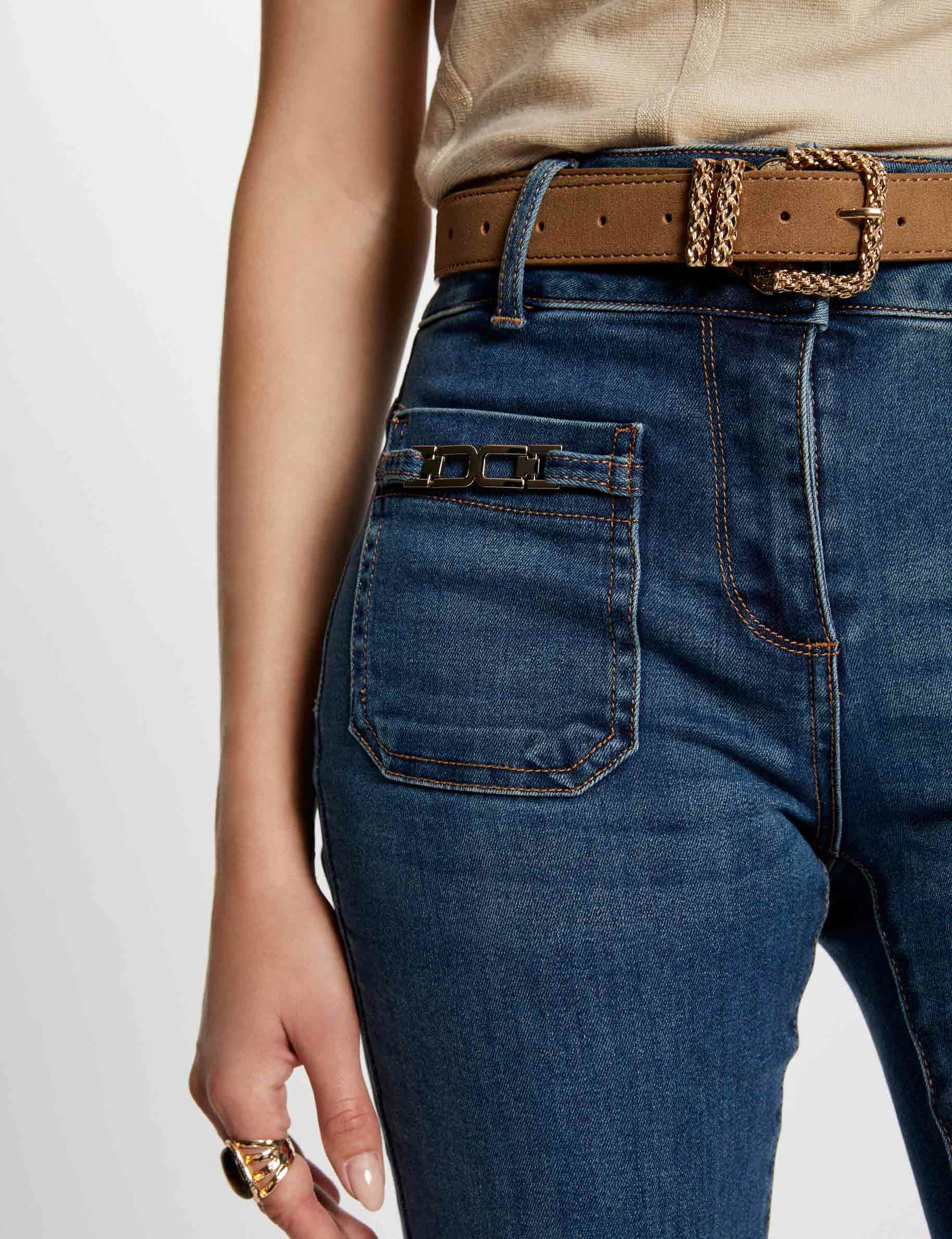 Bootcut jeans met gespen jean stone vrouw