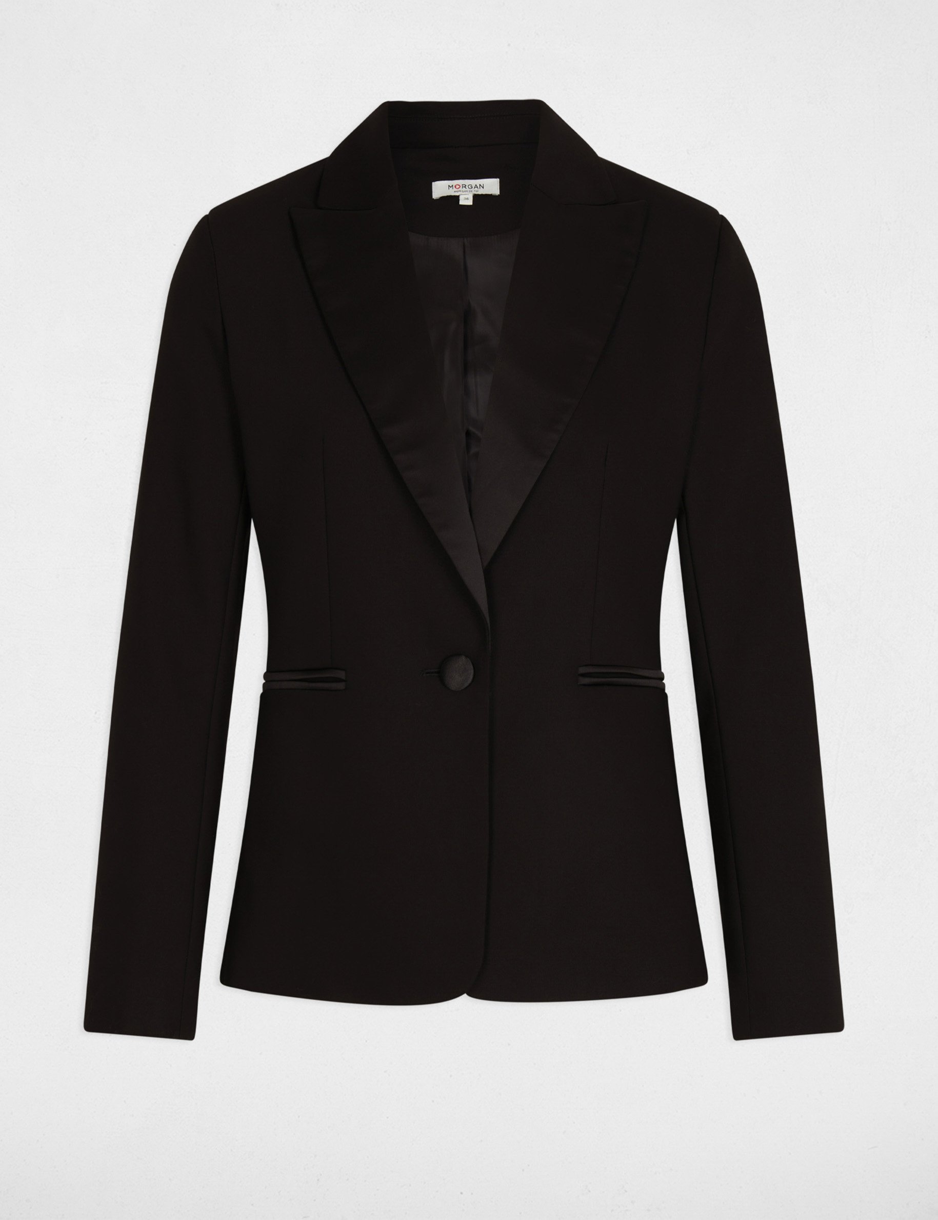 Blazer boutonné noir femme