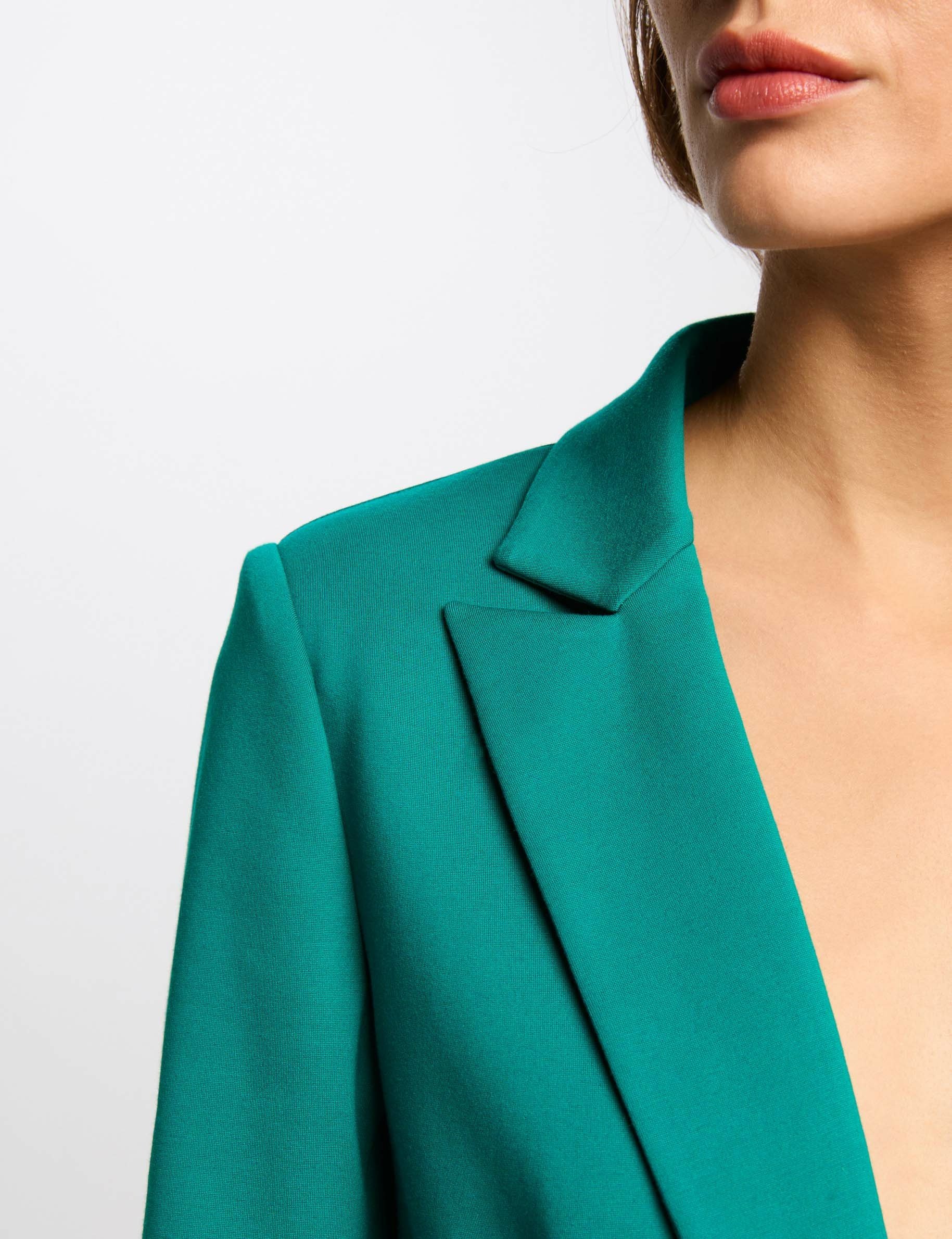 Blazer court bleu turquoise femme