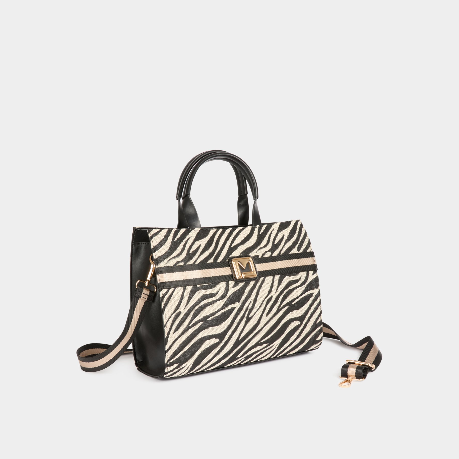 Sac cabas imprimé léopard ivoire femme