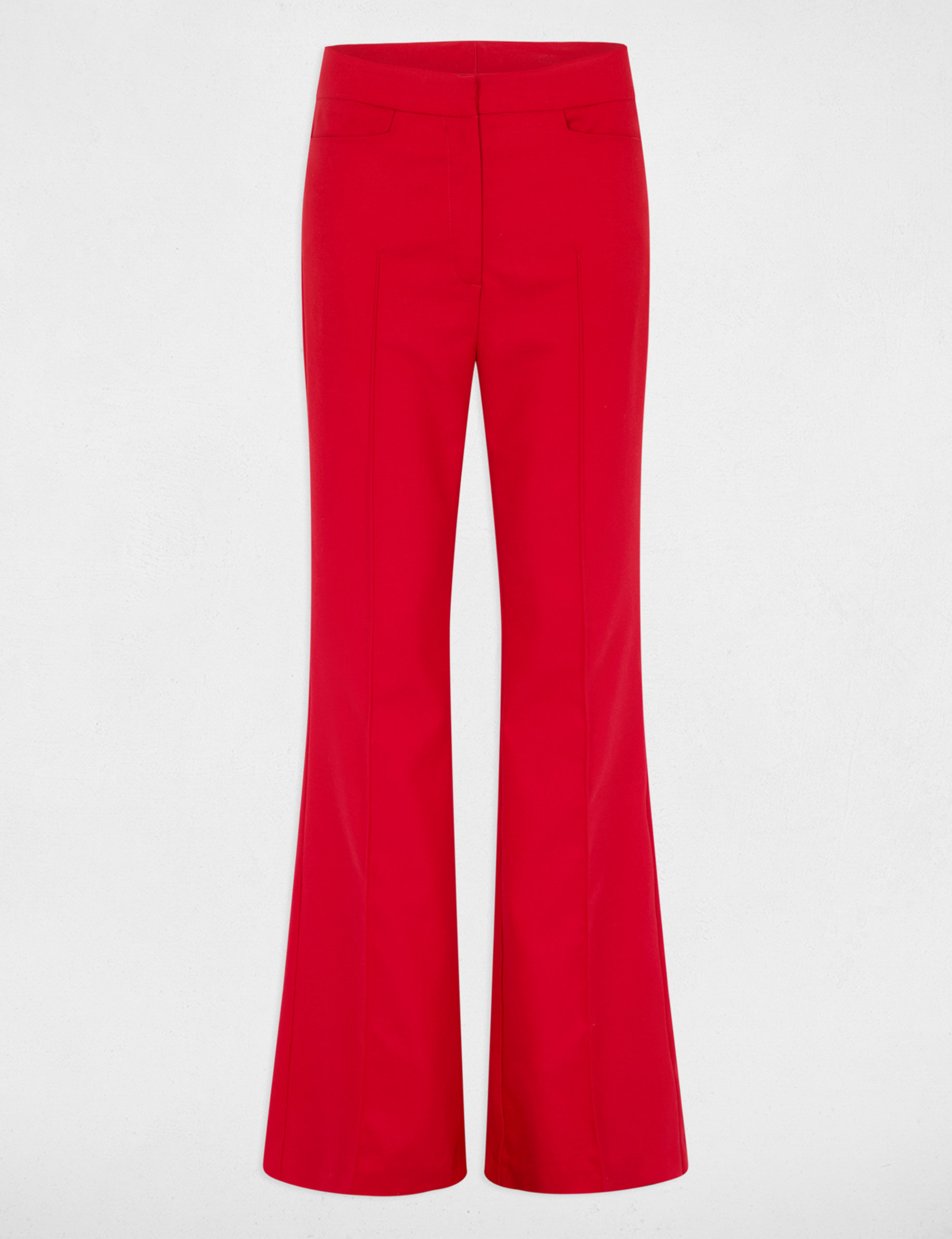 Pantalon bootcut rouge femme