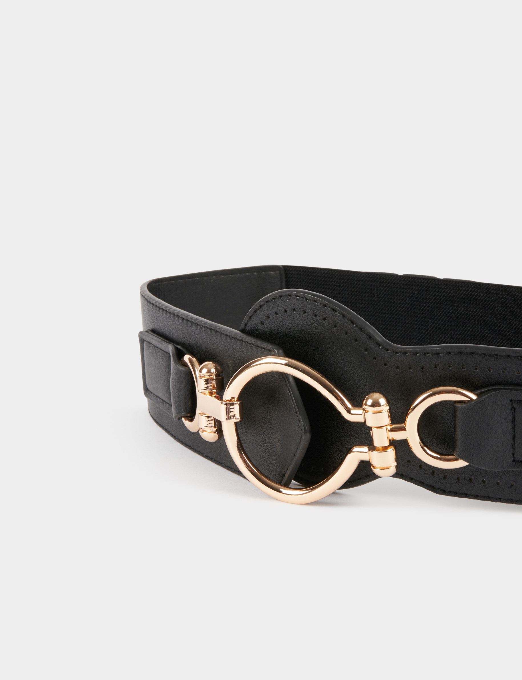 Ceinture élastiquée noir femme