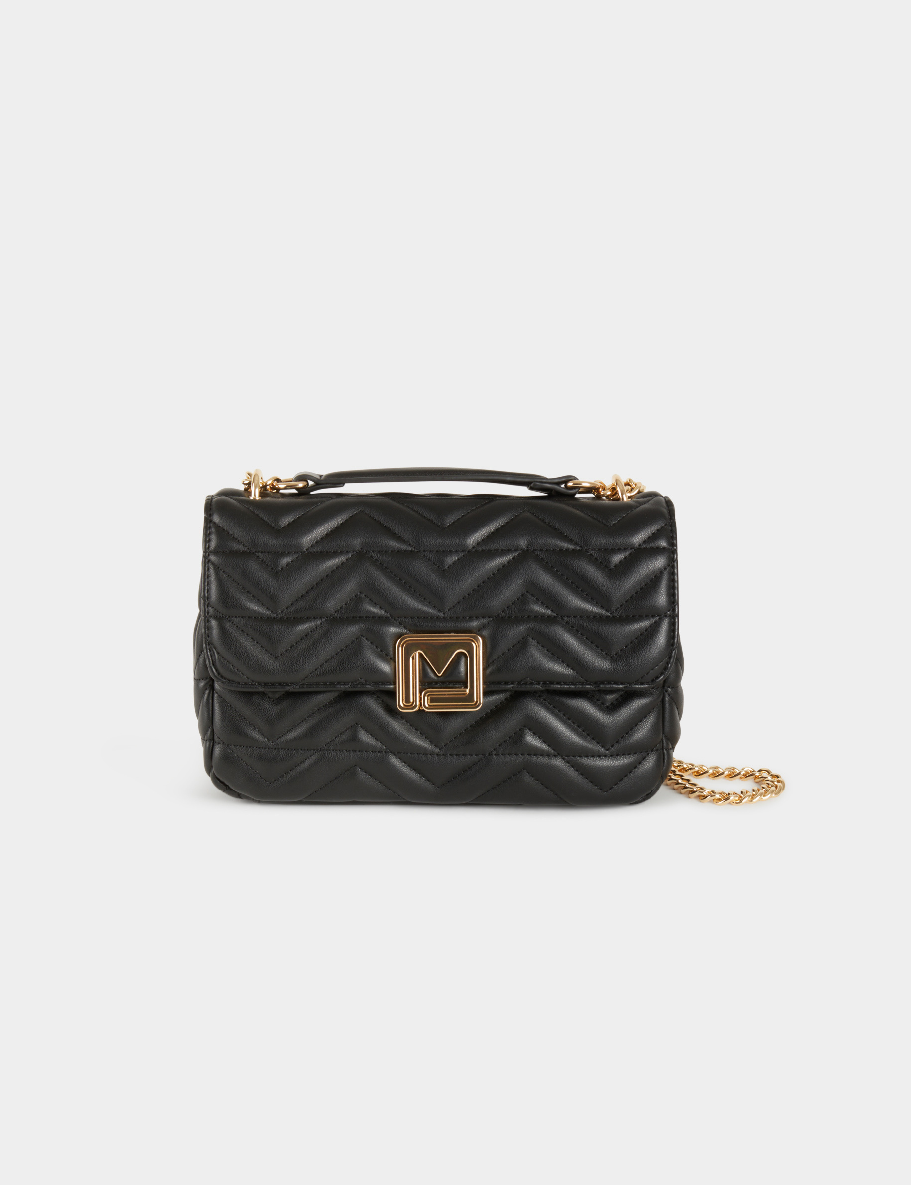 Sac matelassé boucle M noir femme