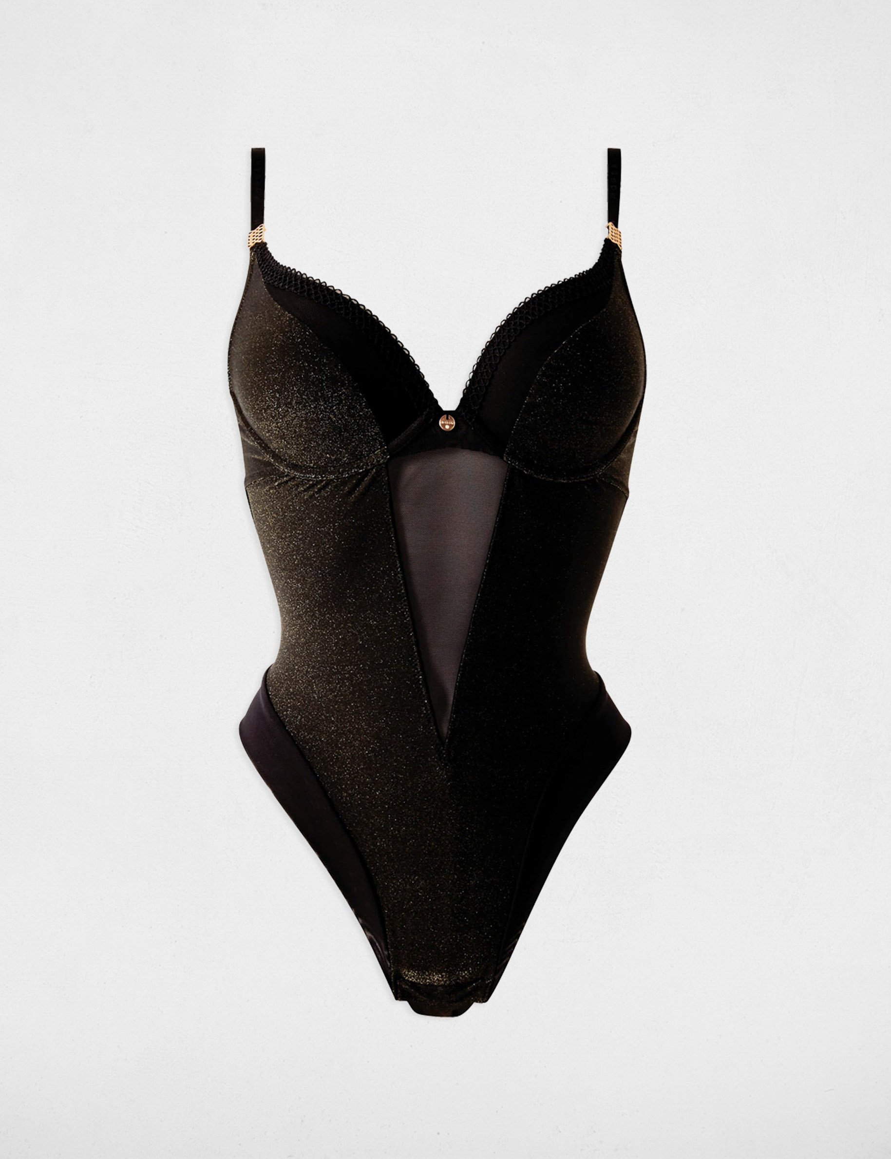 Body tanga noir femme