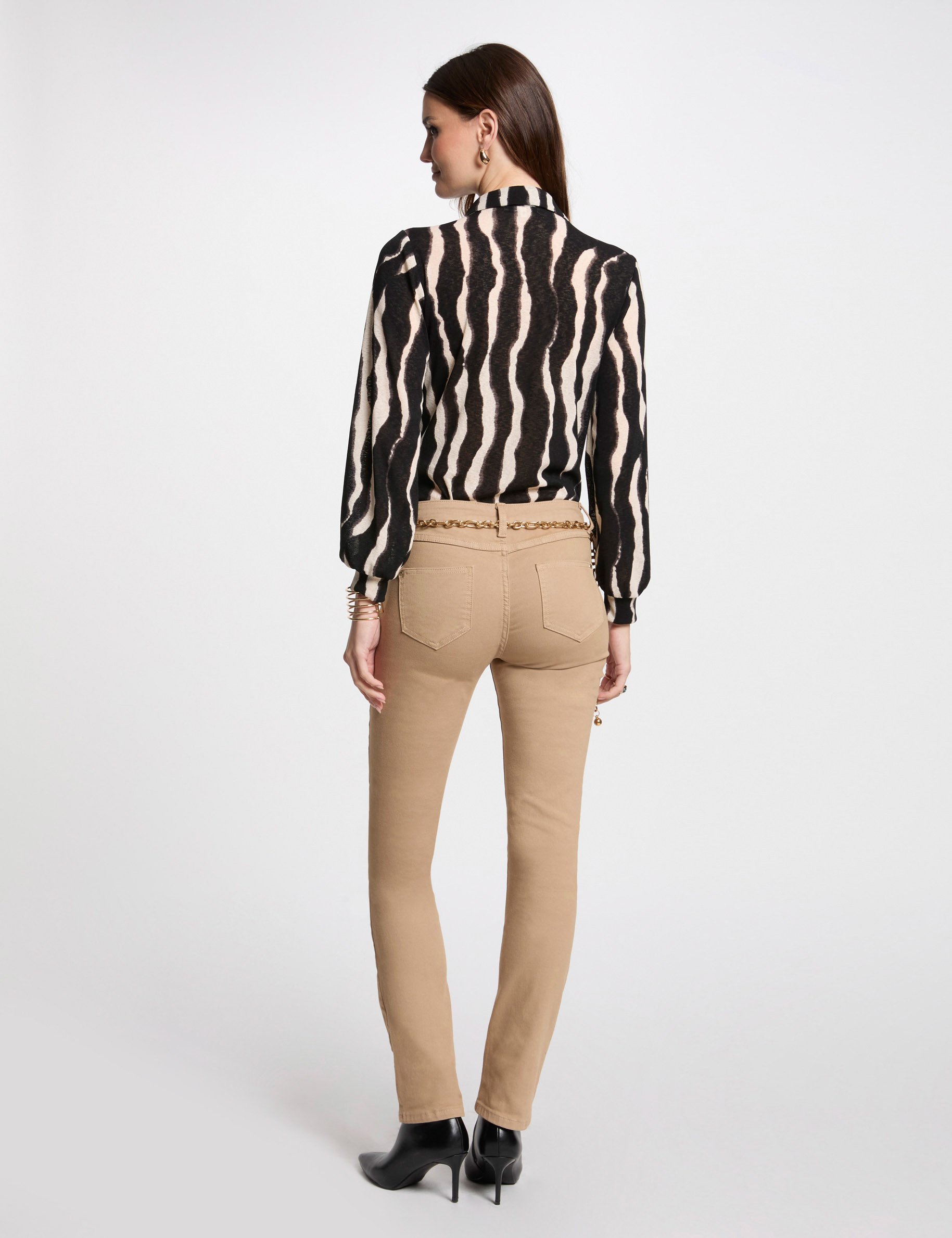 Rechte broek camel vrouw