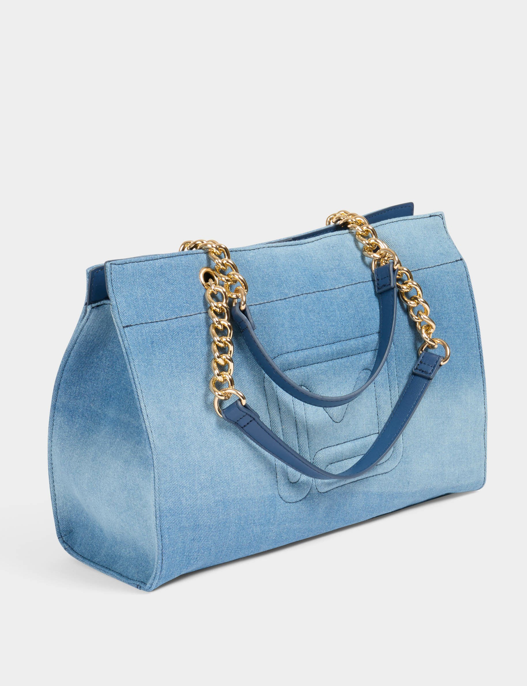 Handtas van denim stone washed denim vrouw