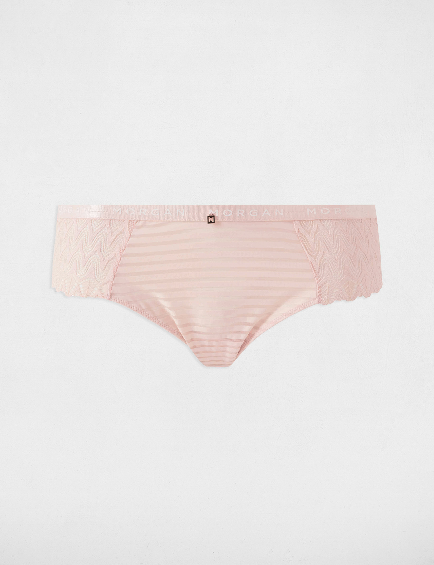 Shorty tanga rose pale femme