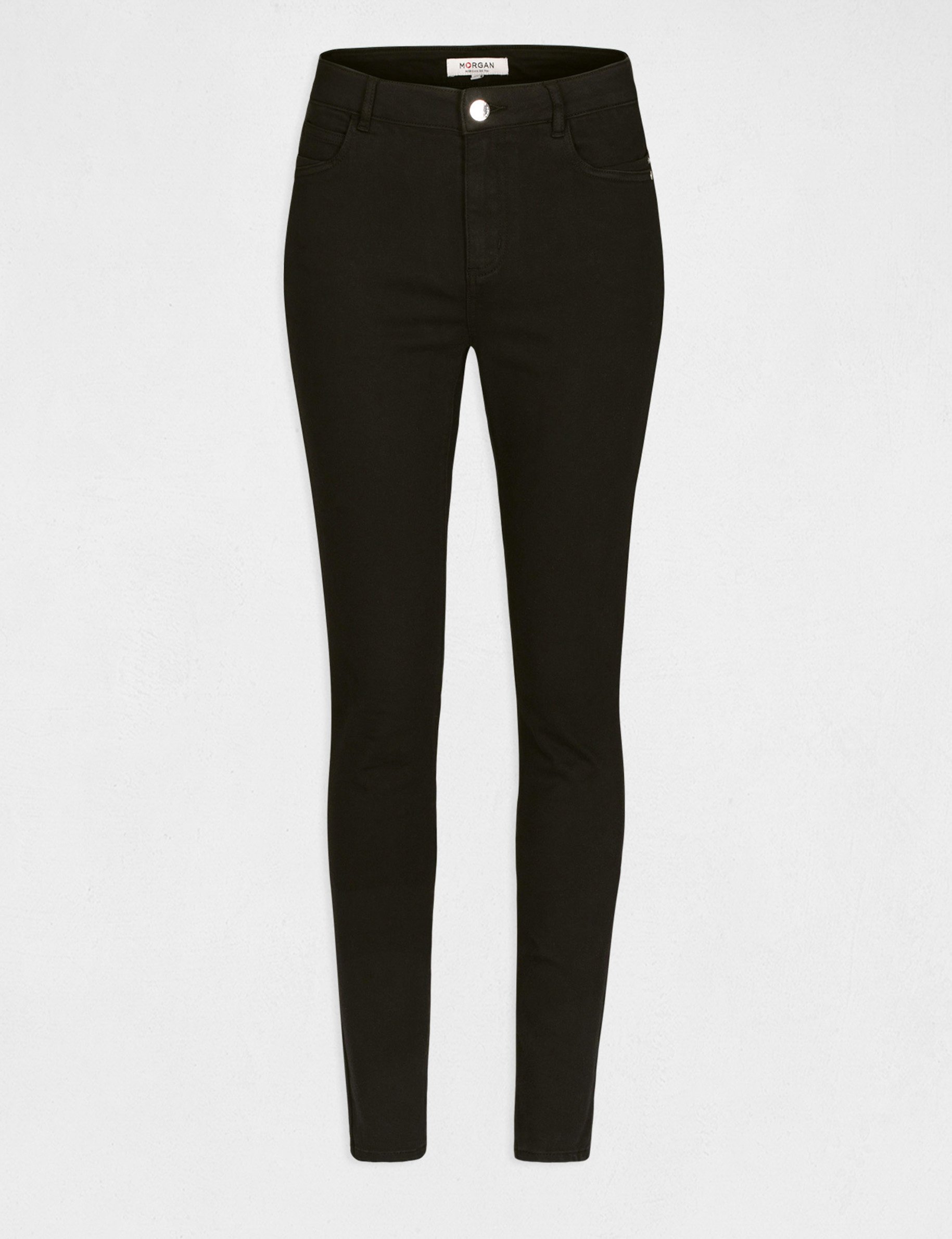 Skinny broek met standaard taille zwart vrouw