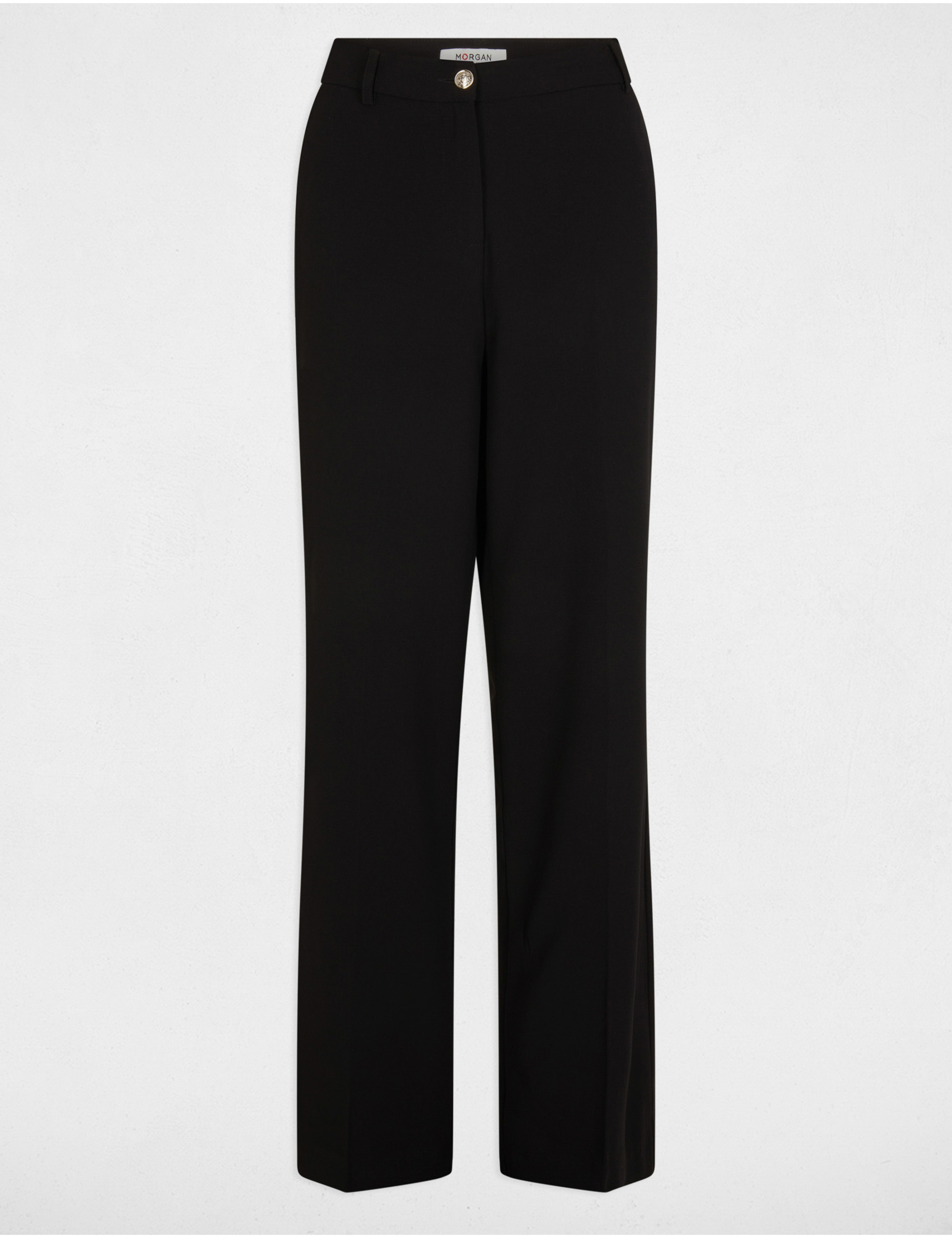 Pantalon large à pinces noir femme