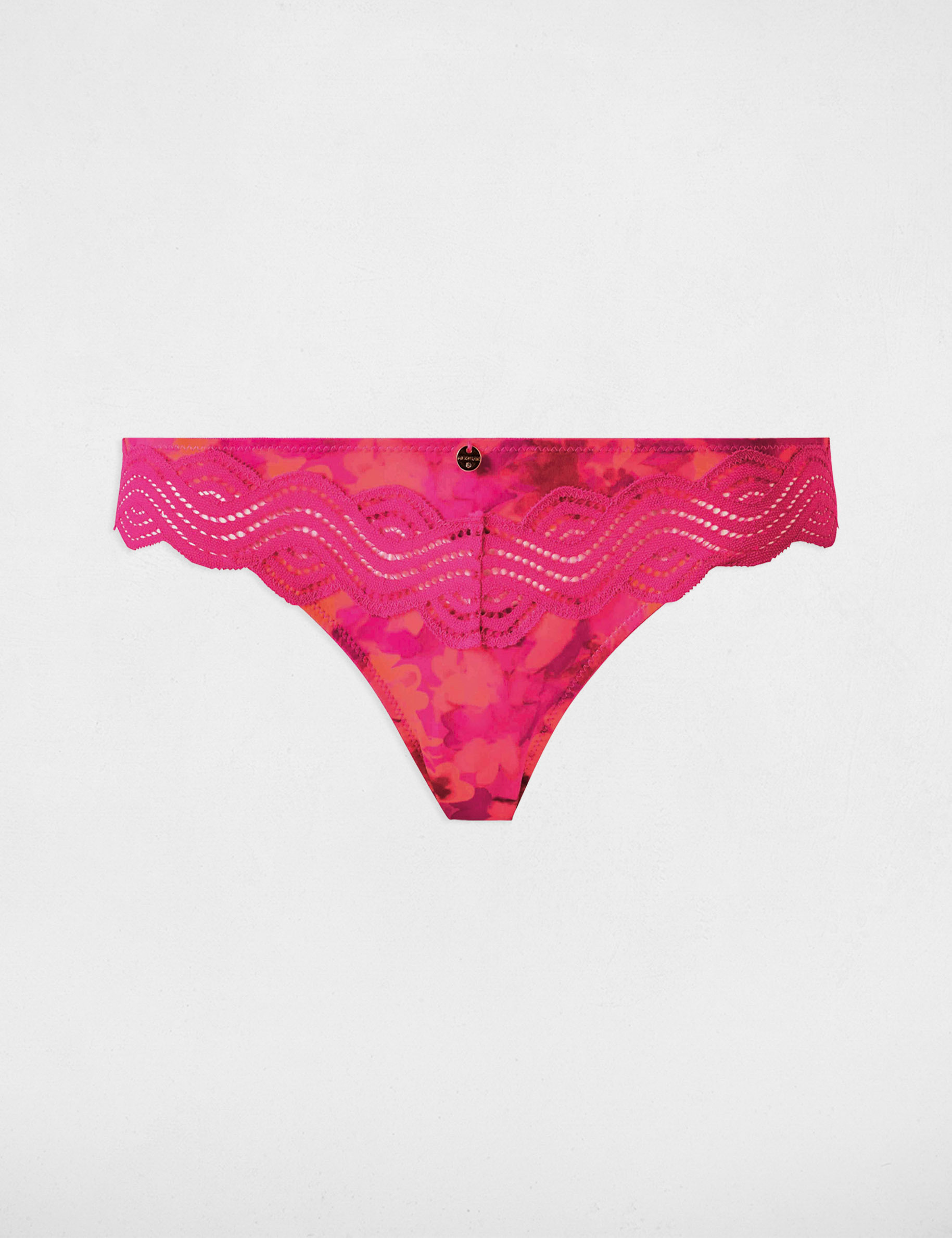 Culotte en dentelle rose femme