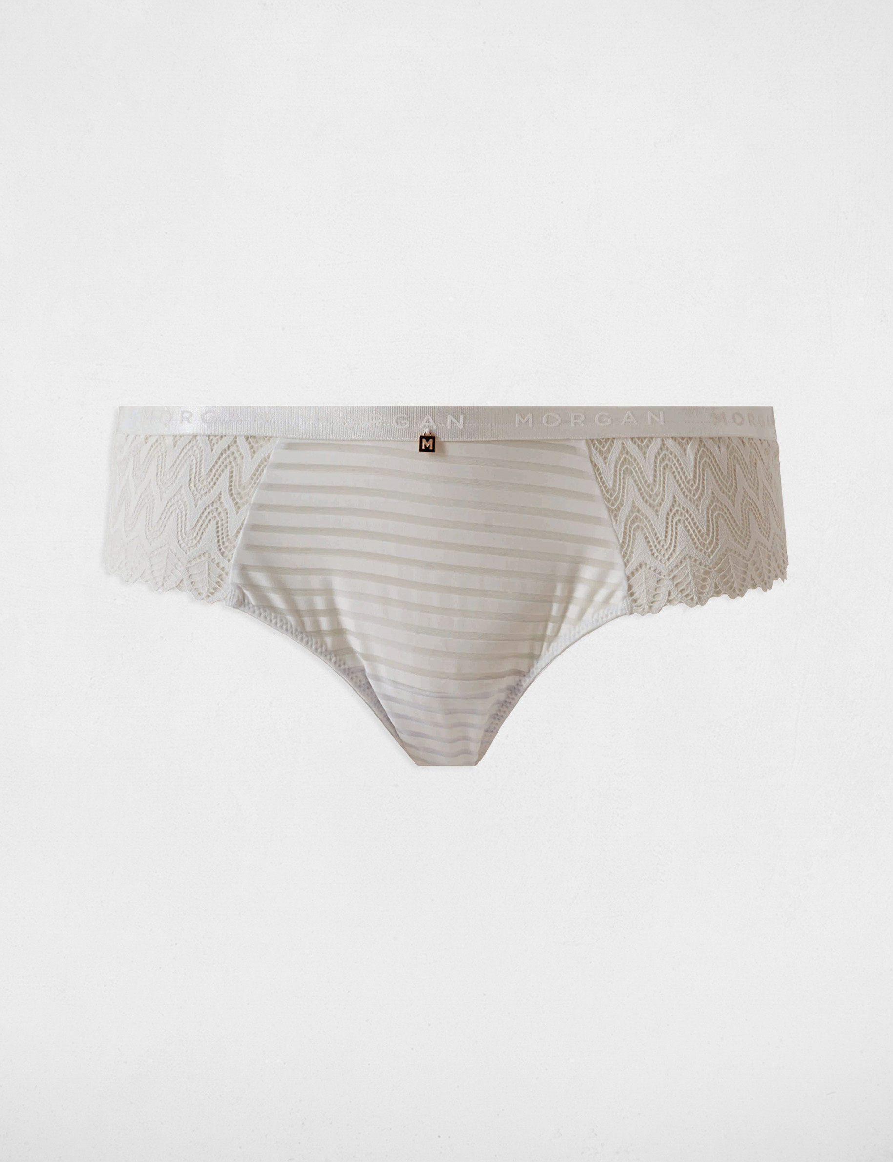 Shorty tanga blanc femme