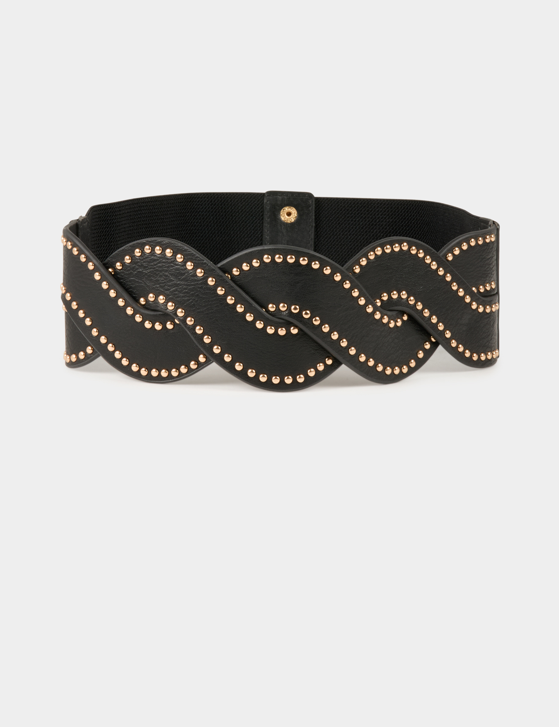 Elastische riem met studs zwart vrouw