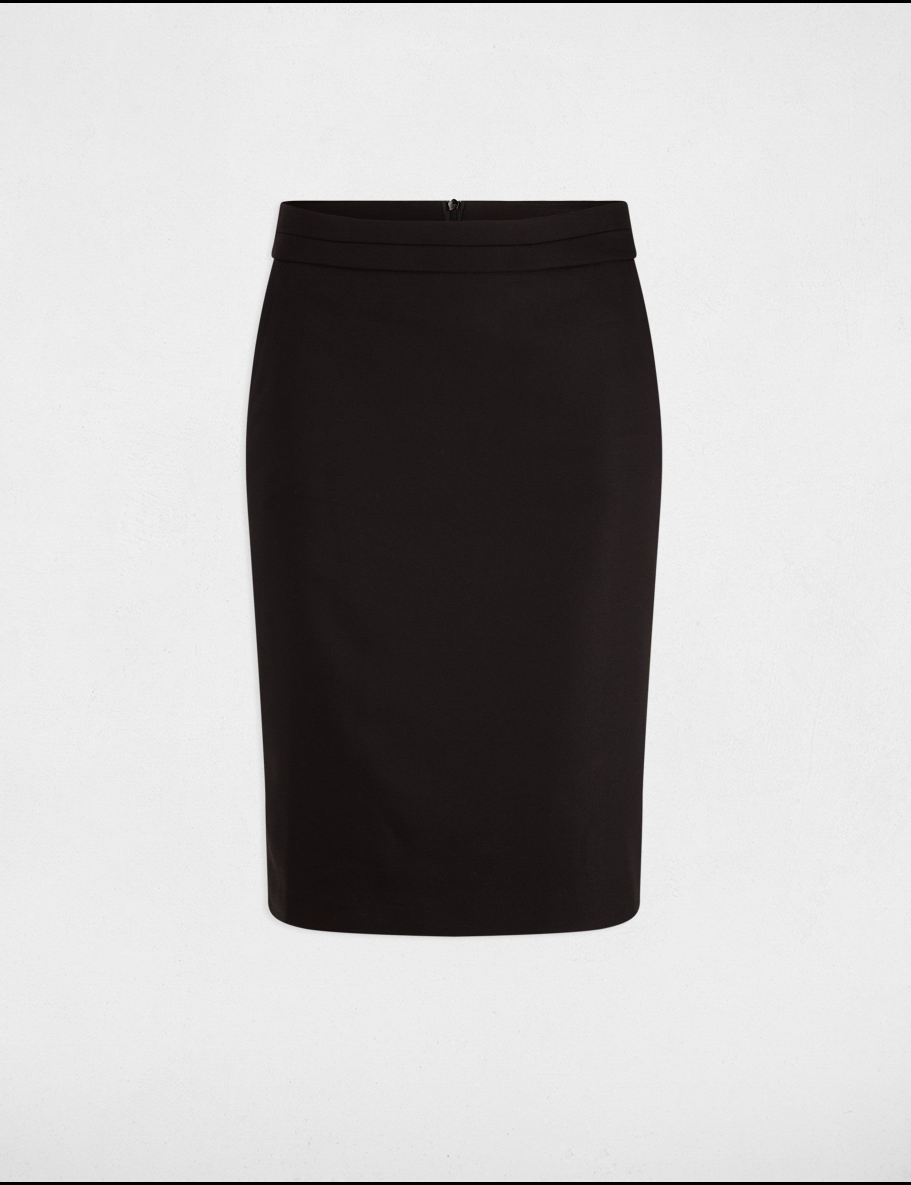 Jupe longueur genou crayon noir femme