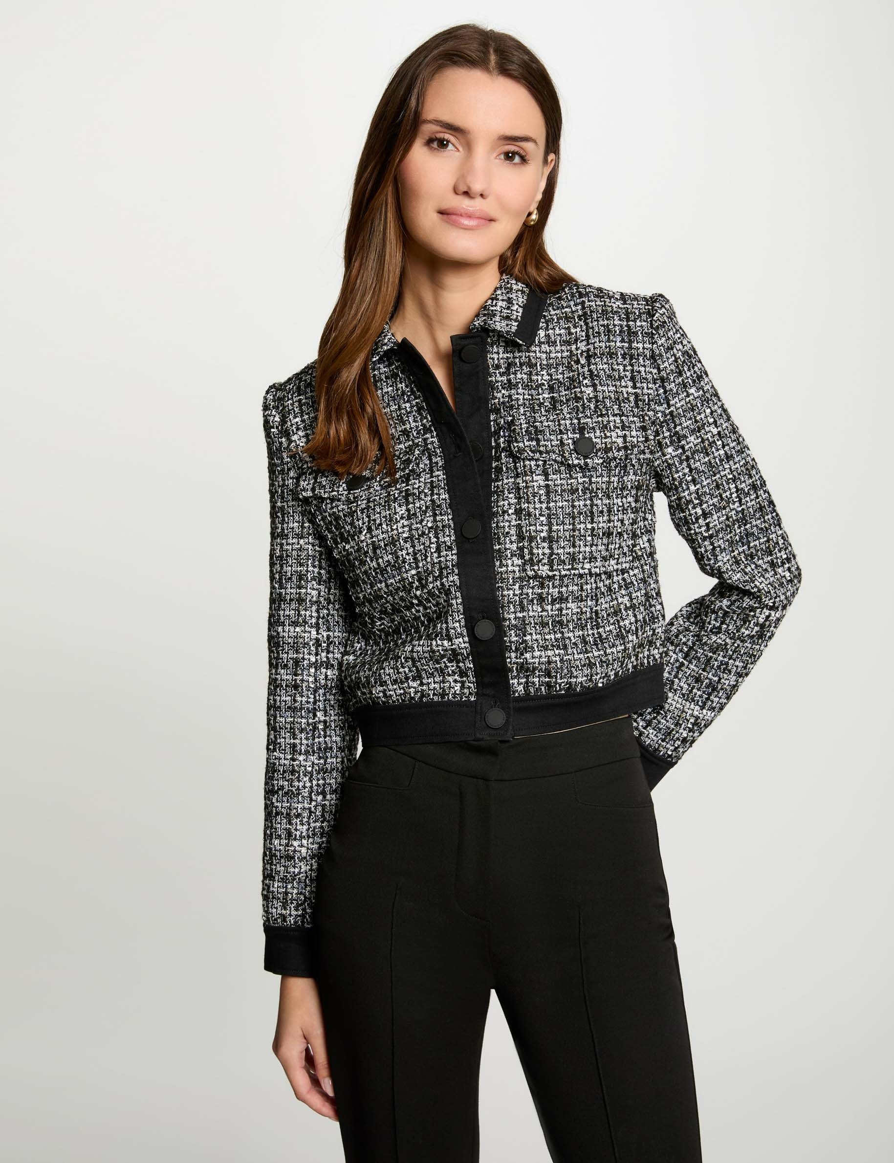 Veste cintrée tweed multico femme