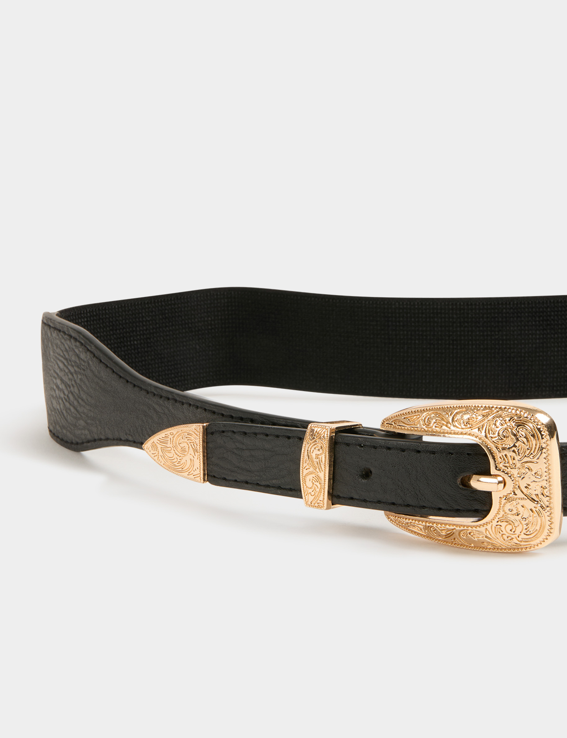 Ceinture élastiquée noir femme