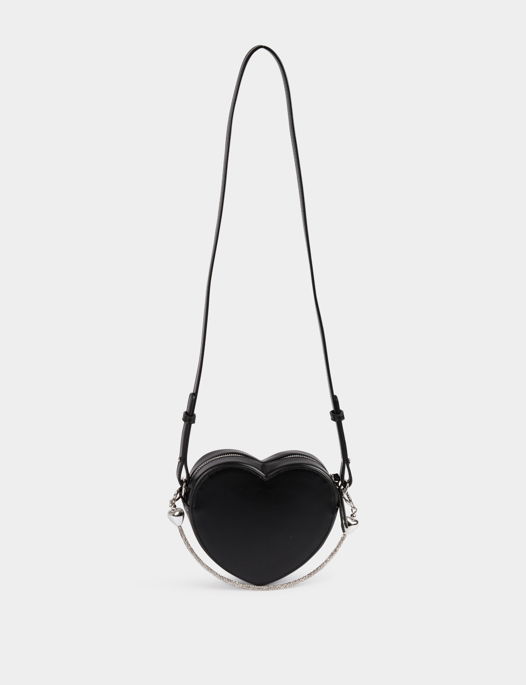 Sac coeur en bandoulière noir femme