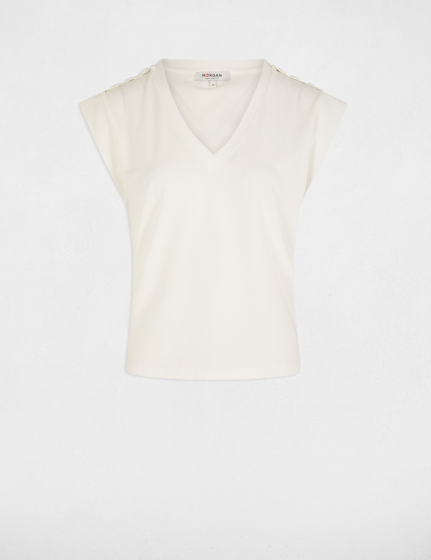 T-shirt manches courtes blanc femme