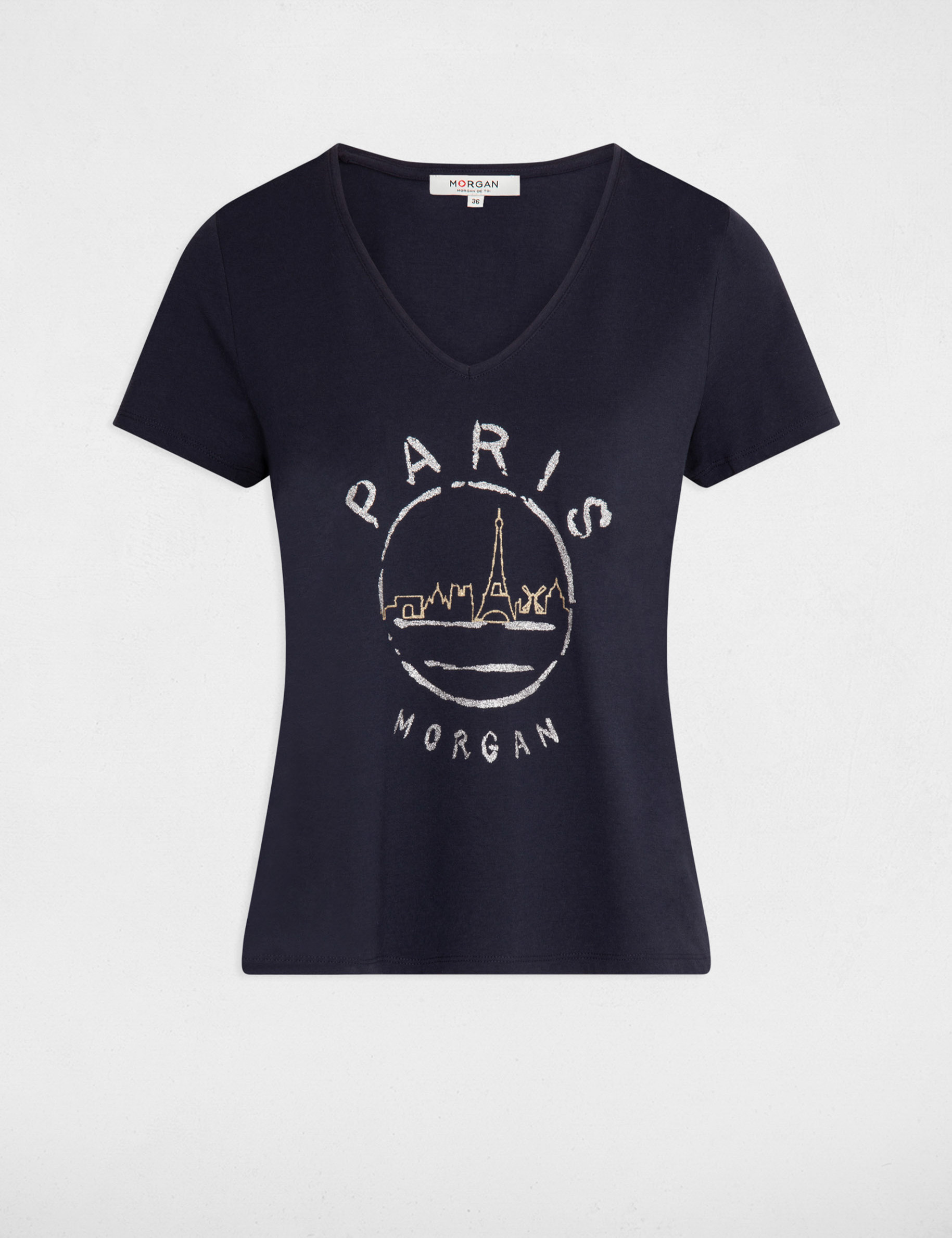 T-shirt met opschrift marine vrouw