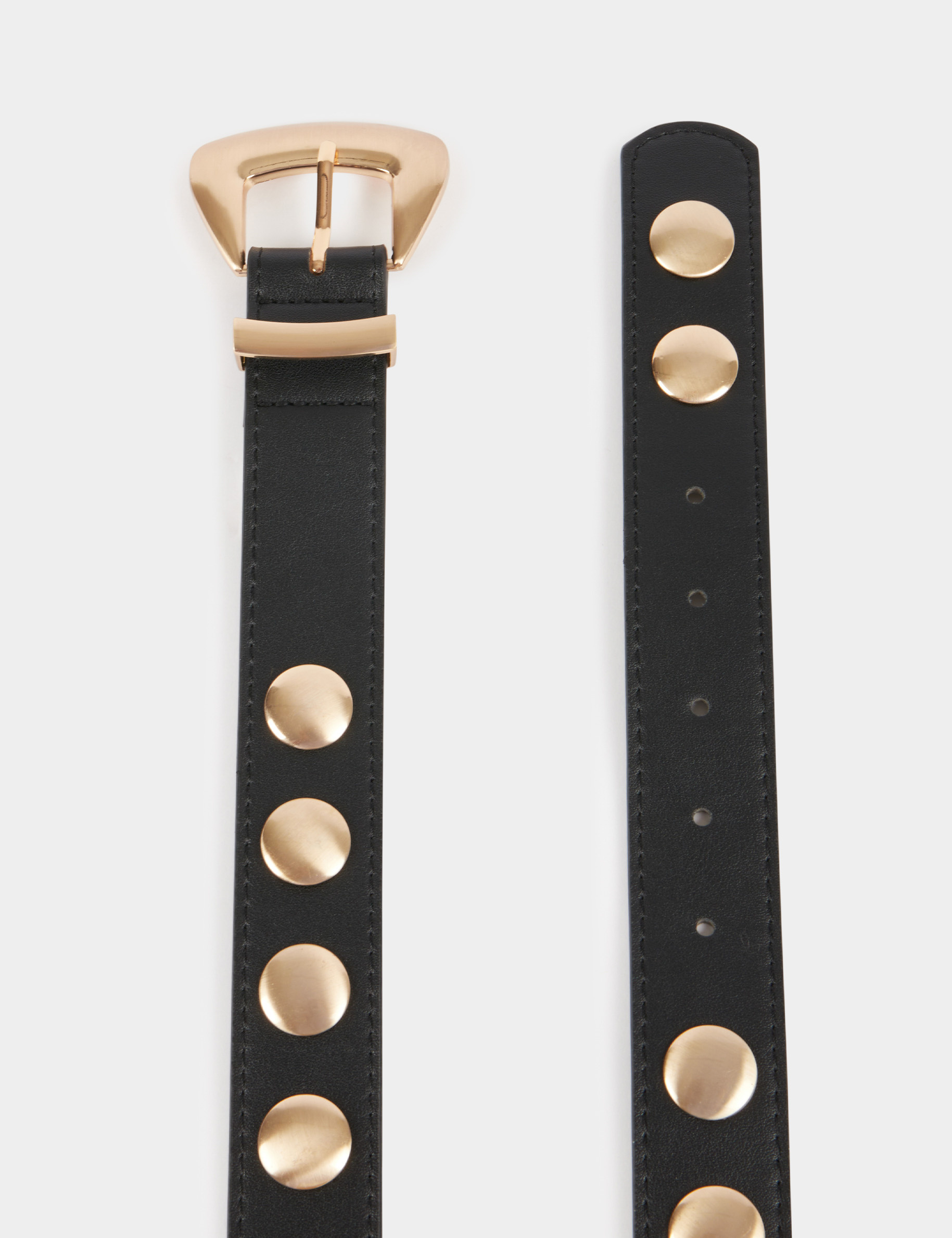 Ceinture cloutée noir femme