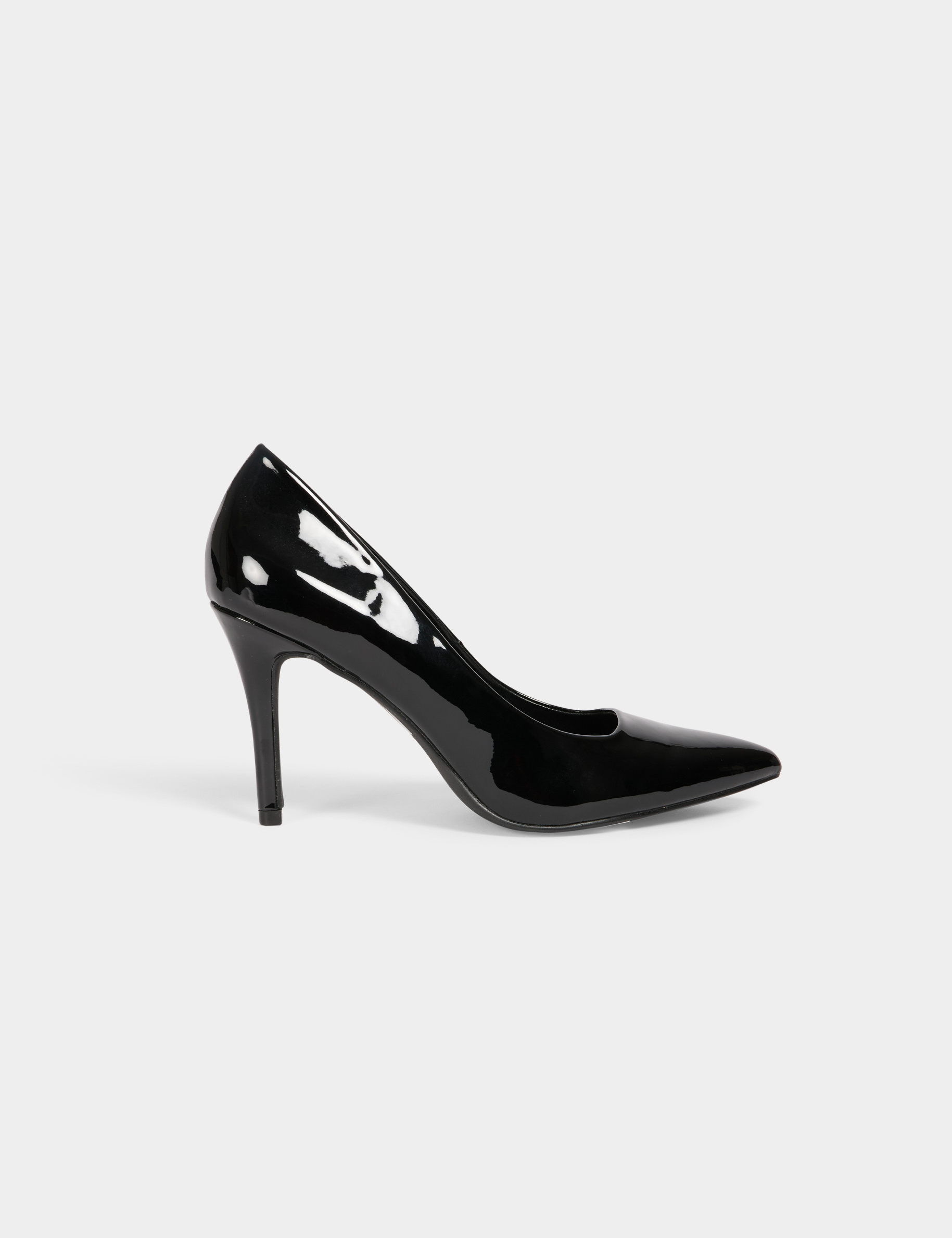 Lakleren pumps met hak zwart vrouw