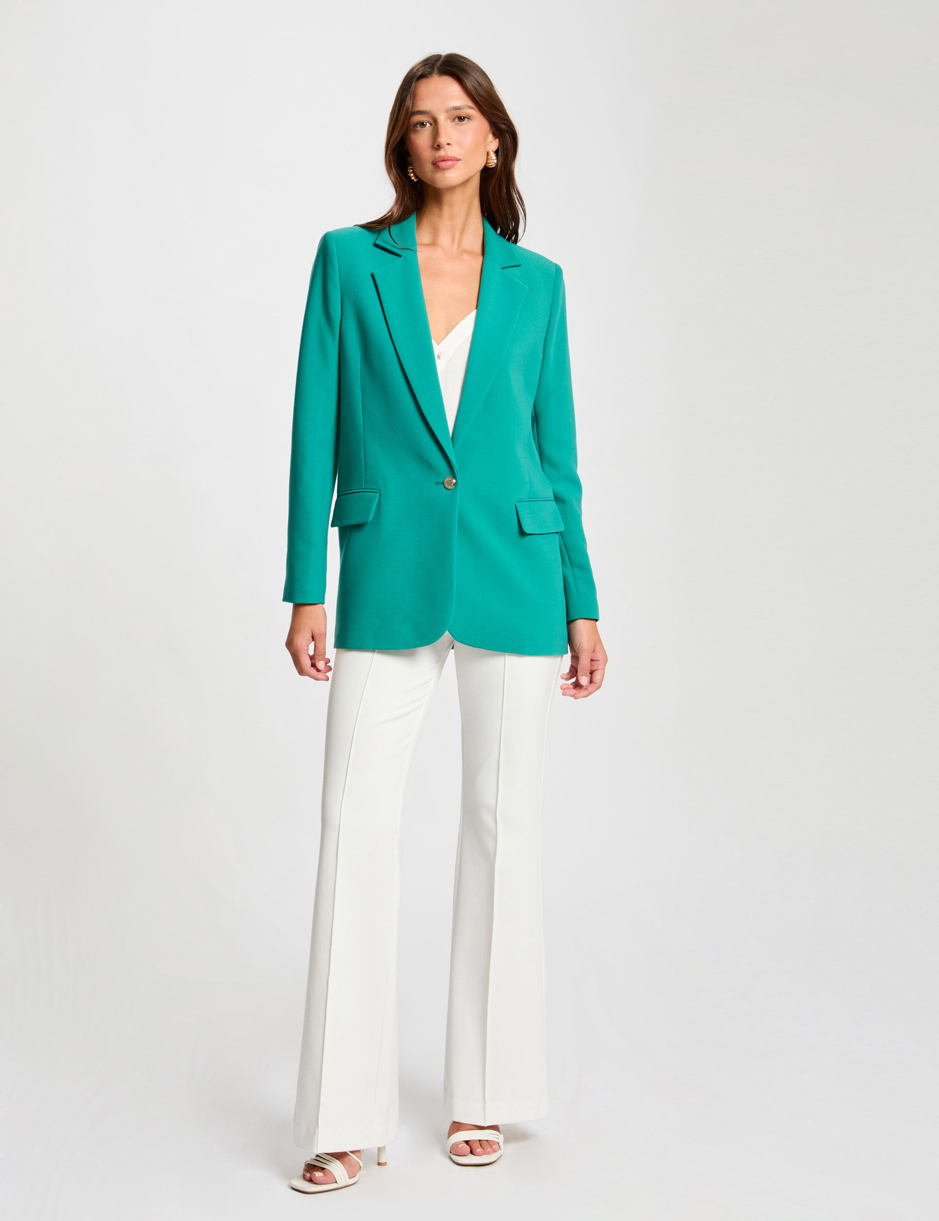 Blazer met lange mouwen medium groen vrouw