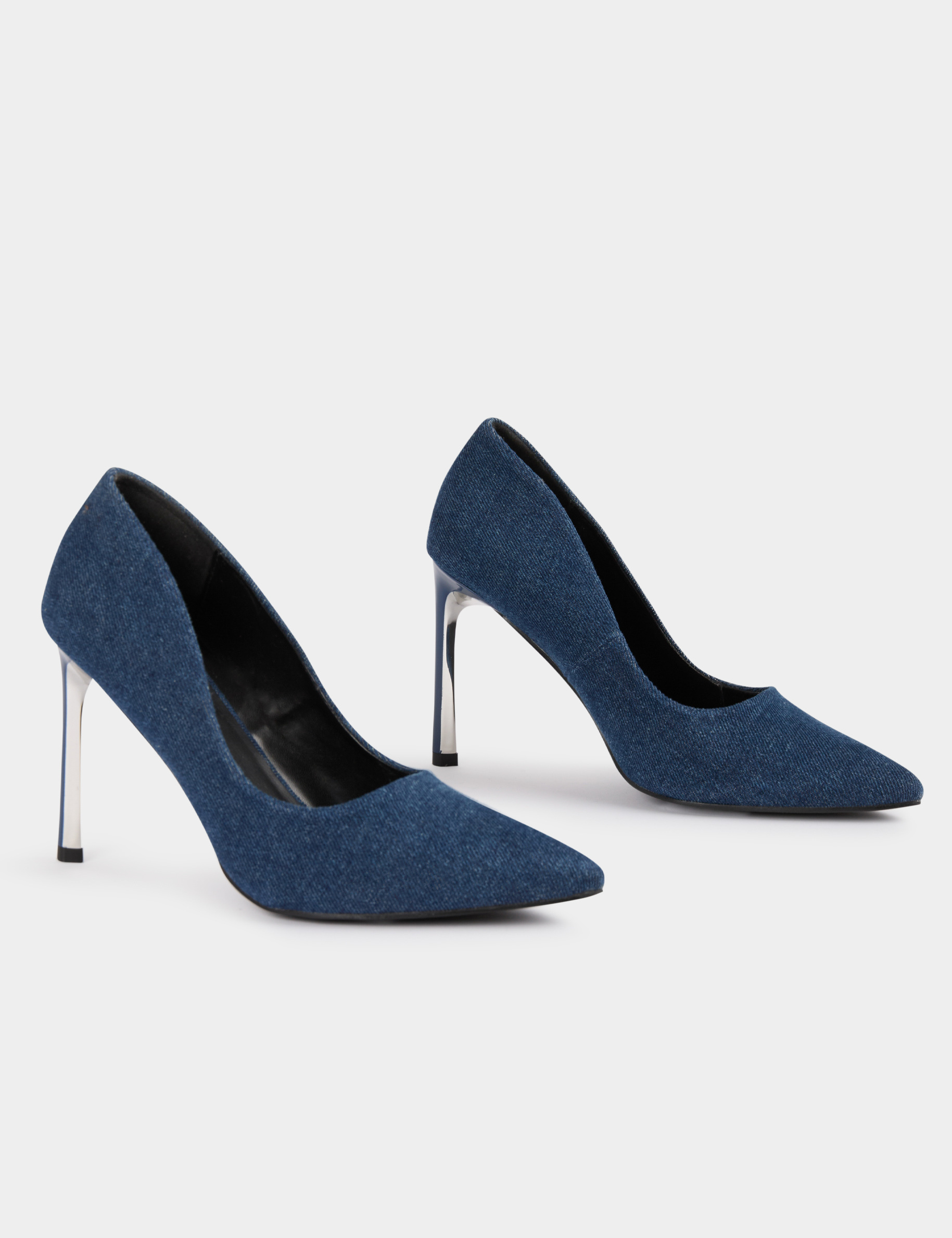 Escarpins en jean denim brut femme