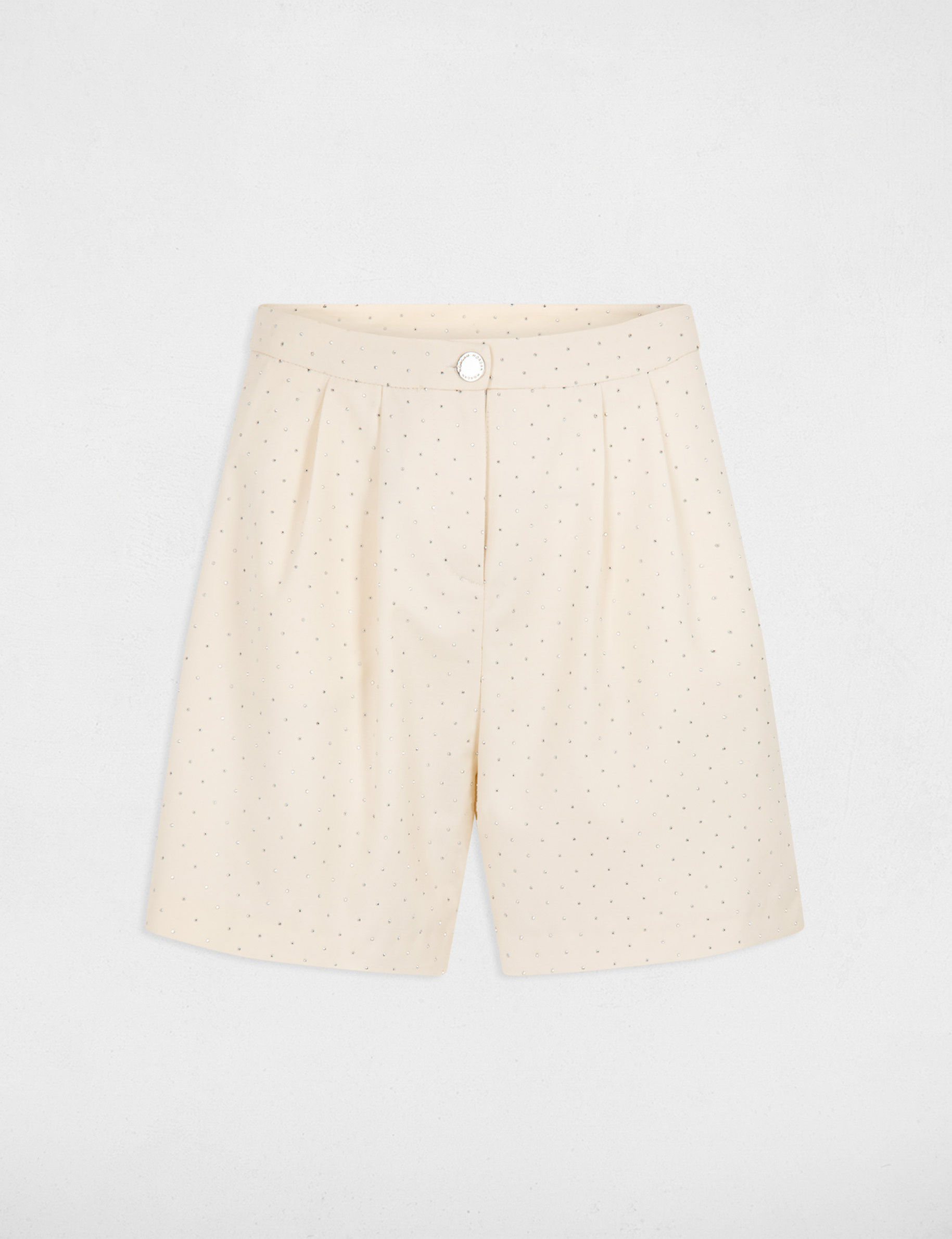 Short droit avec strass vanille femme