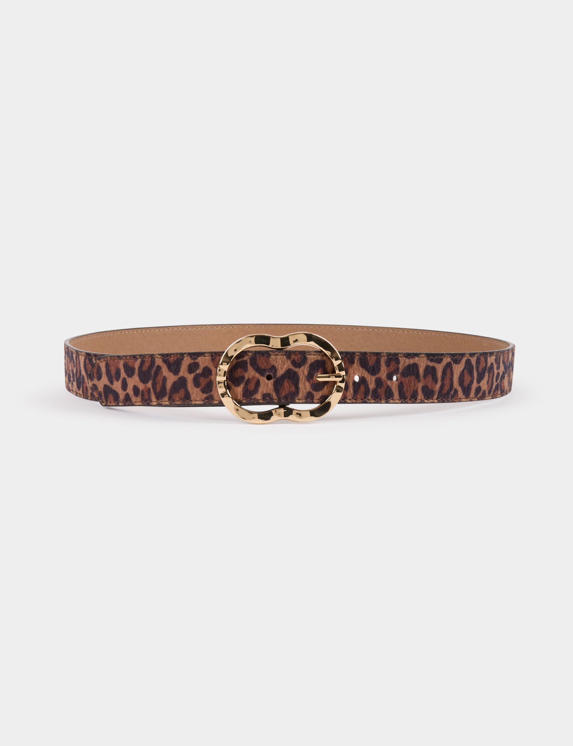 Ceinture imprimé léopard multicolore femme