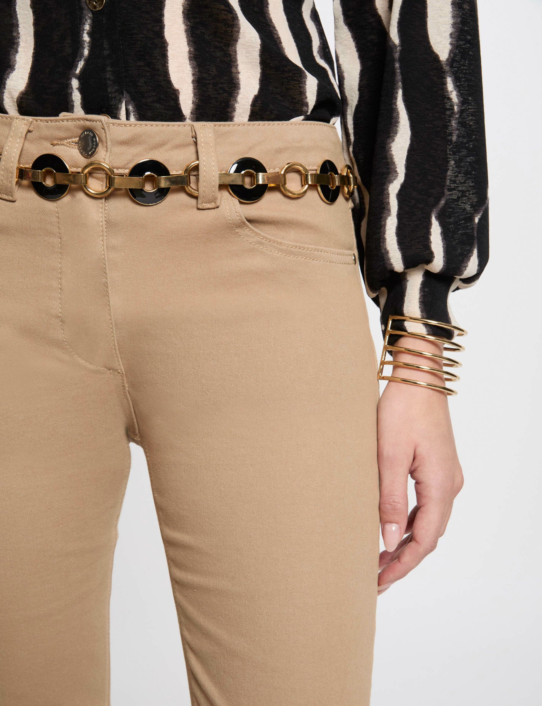 Rechte broek camel vrouw