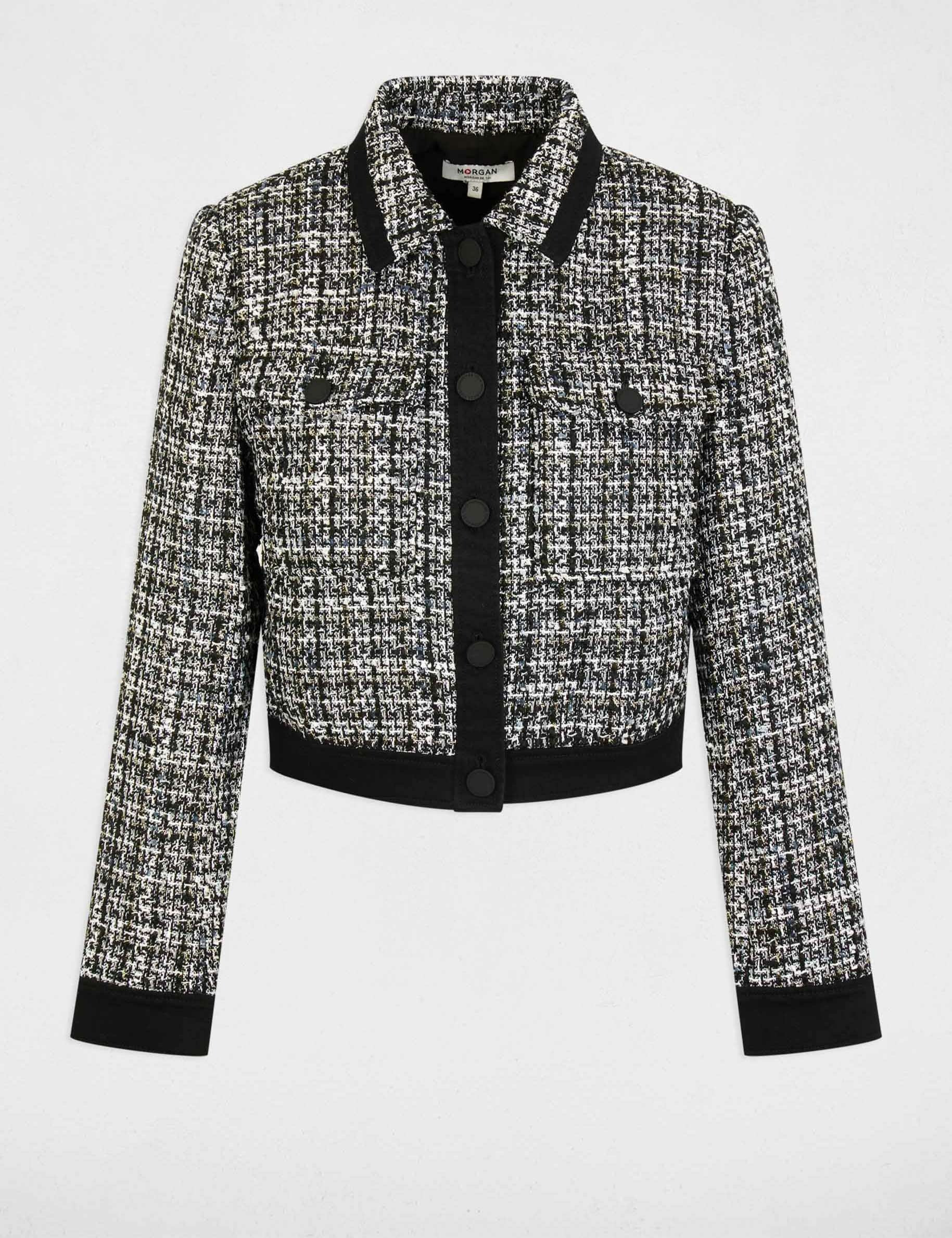 Veste cintrée tweed multico femme