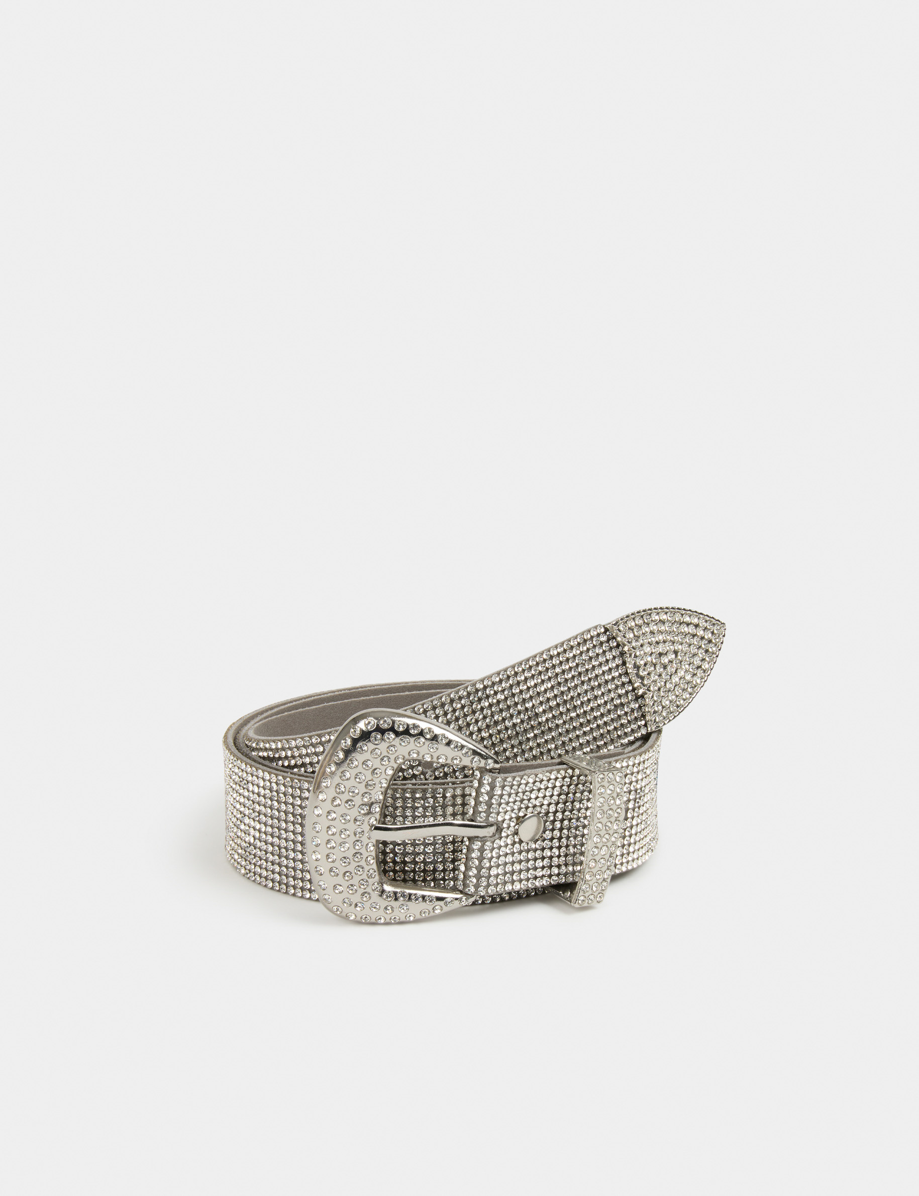 Ceinture avec strass argente femme