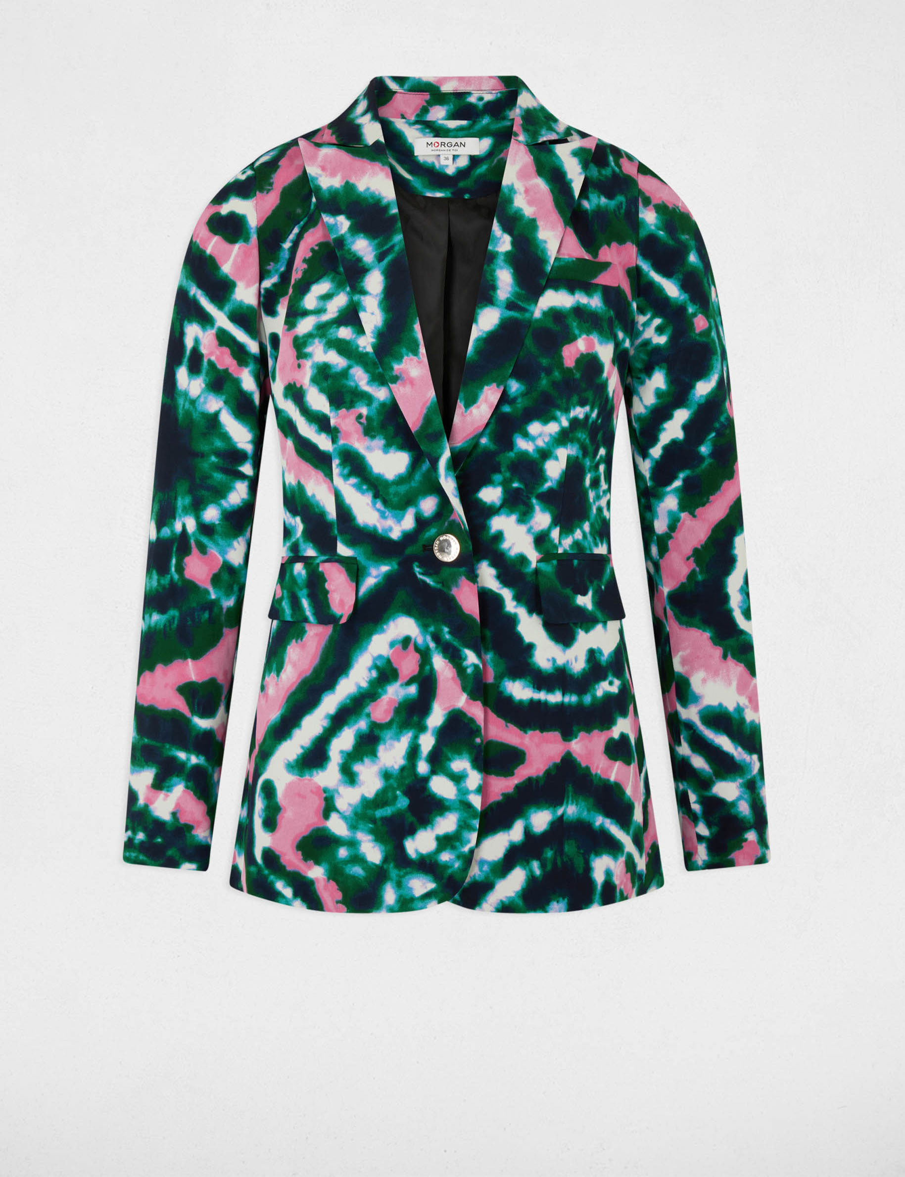 Blazer vloeiend met print meerkleurig vrouw