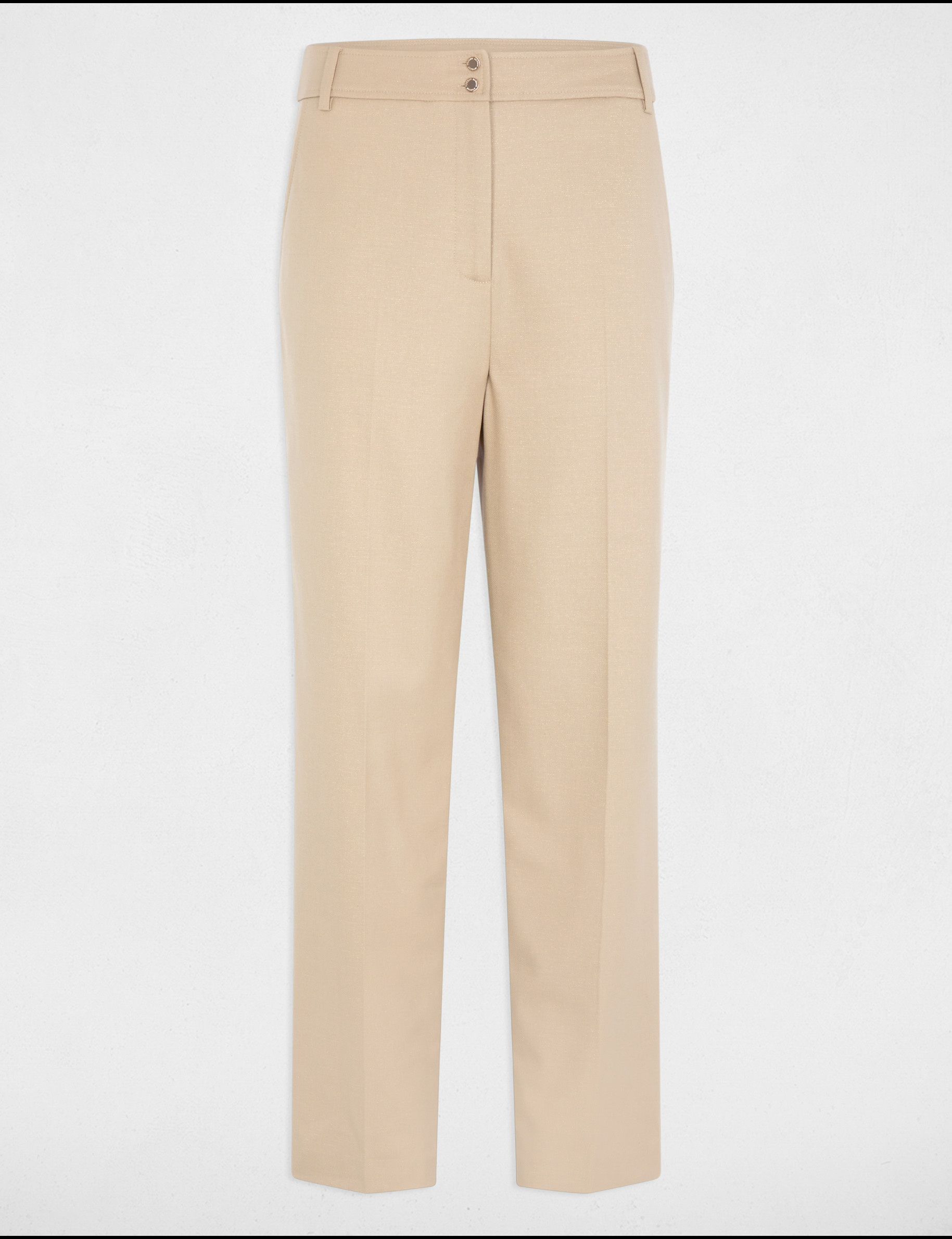 Rechte broek marron clair vrouw