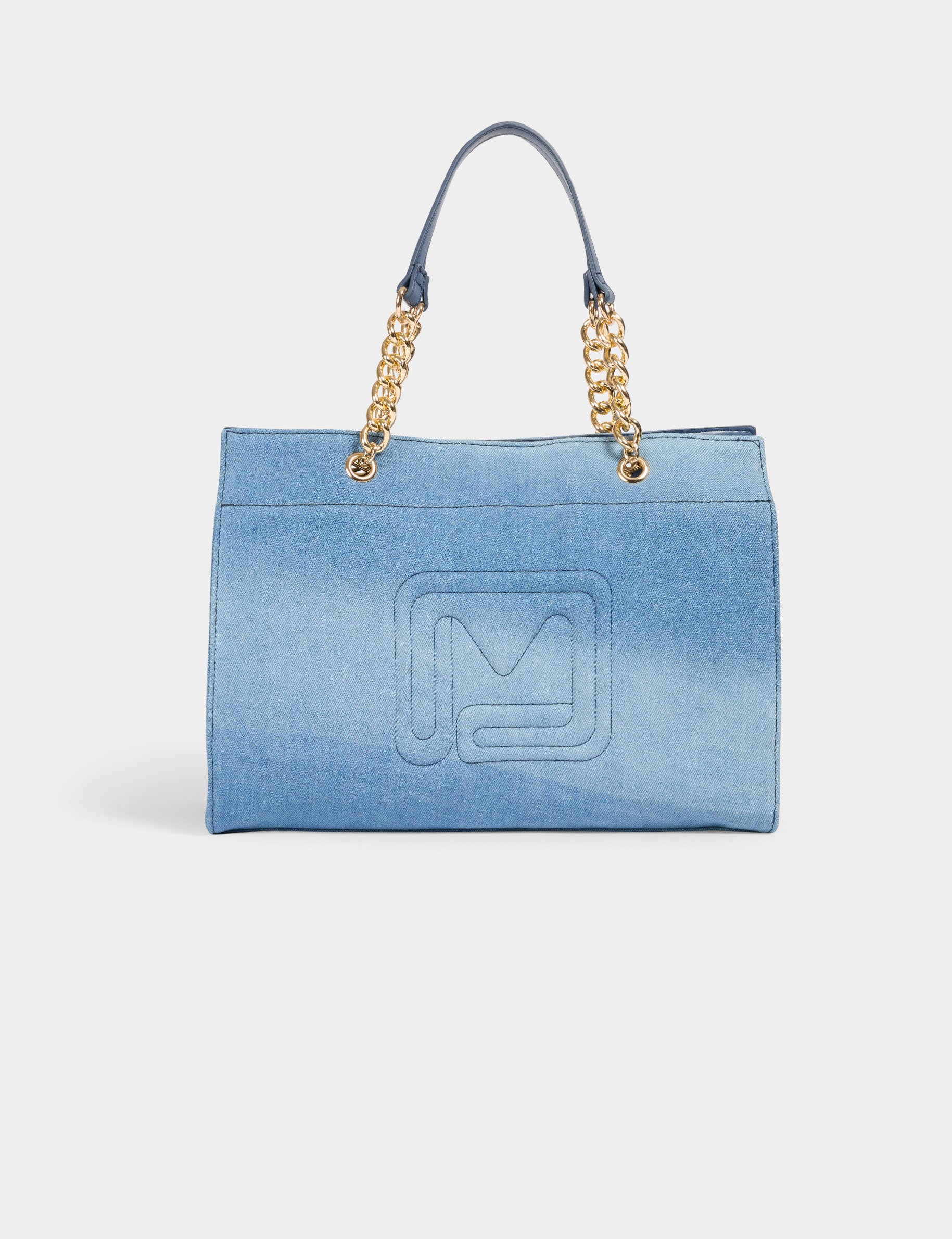 Handtas van denim stone washed denim vrouw