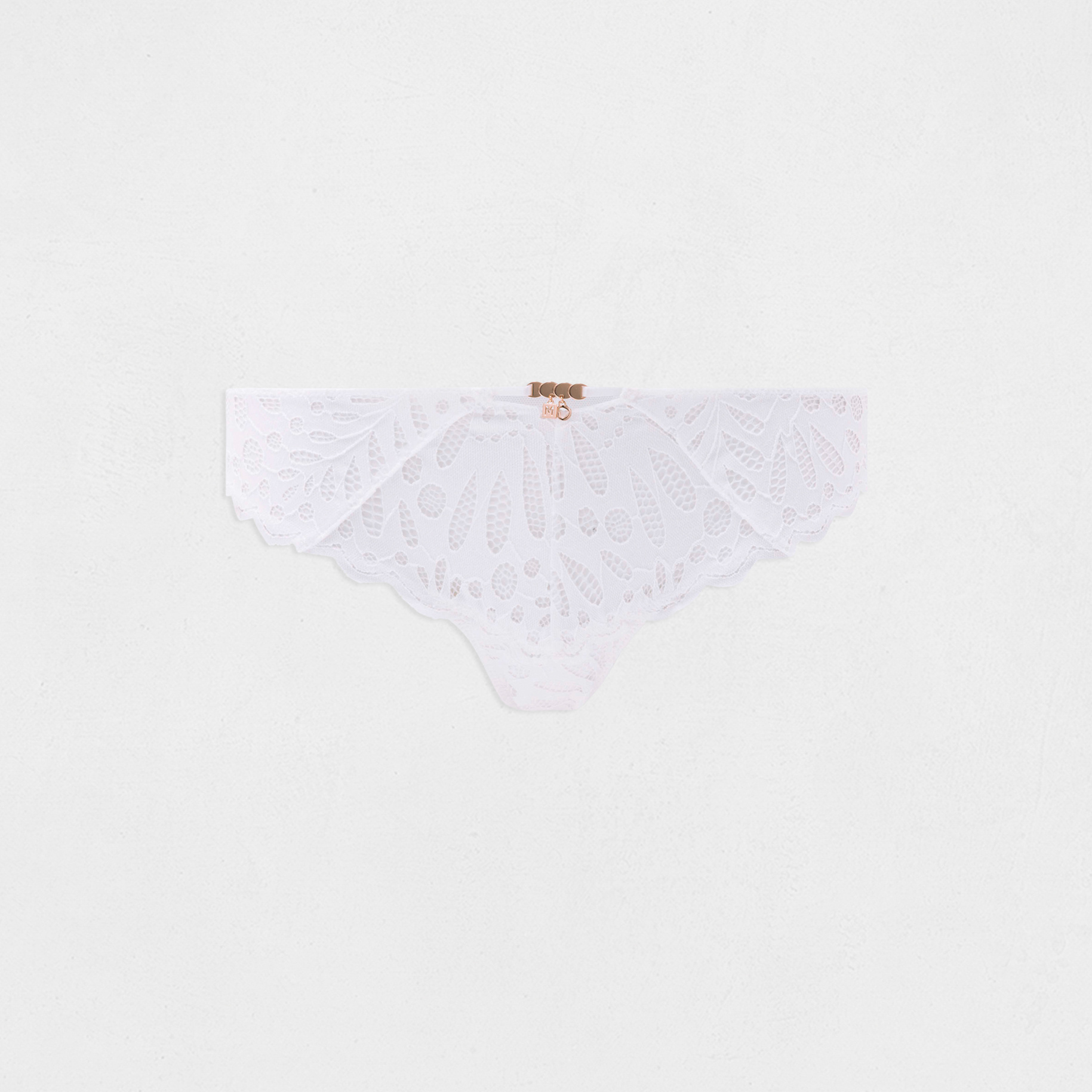 Slip en dentelle ivoire femme