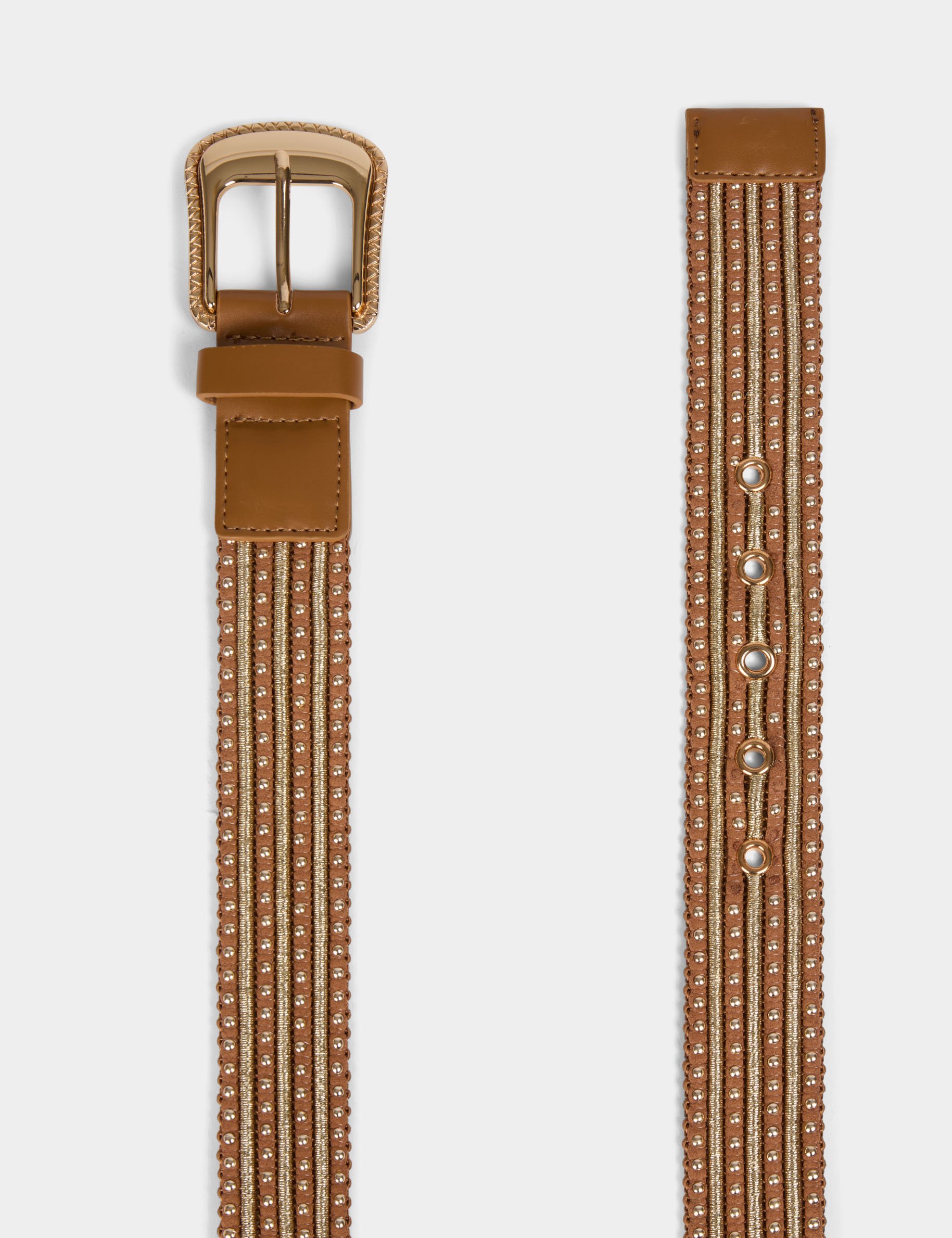 Riem met studs camel vrouw