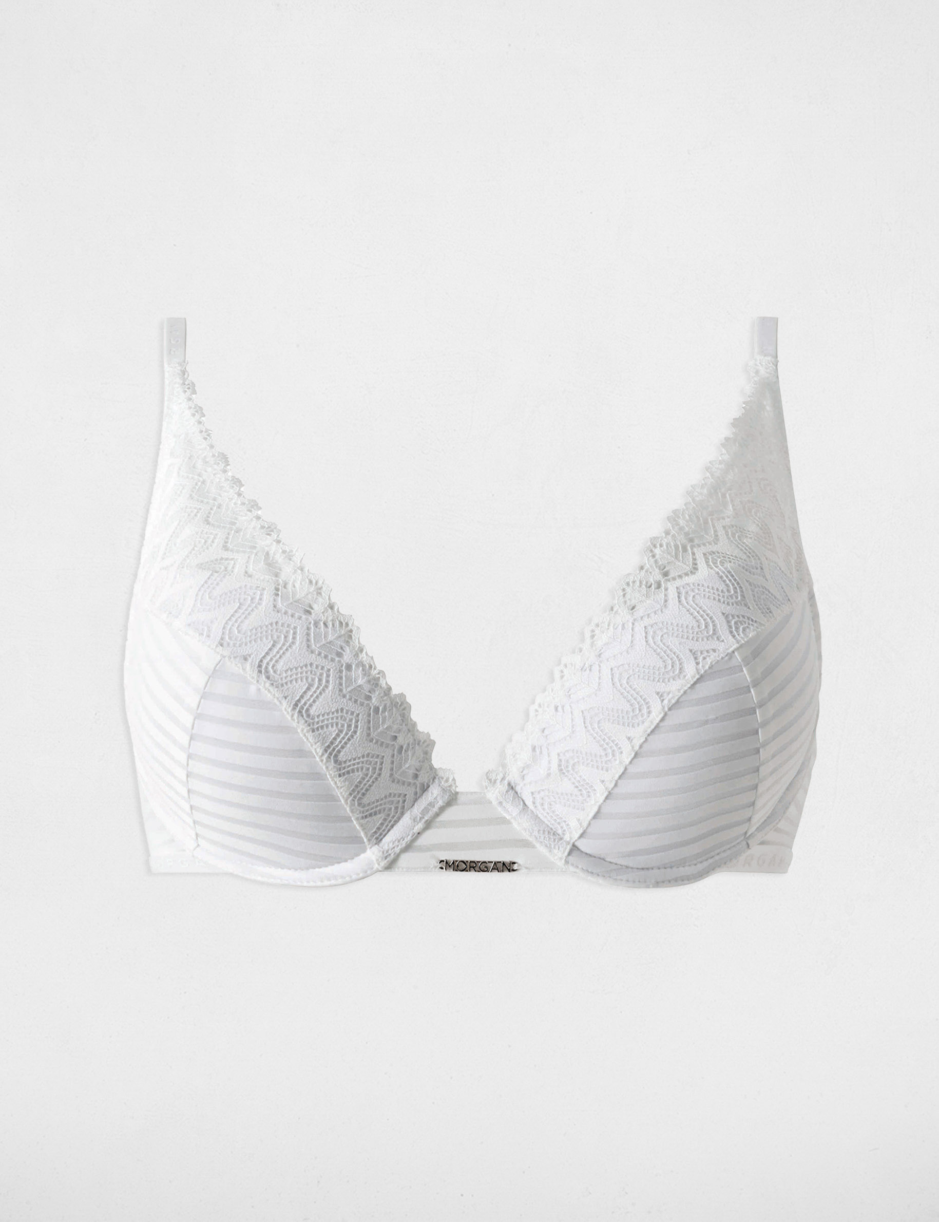 Soutien-gorge à coques blanc femme