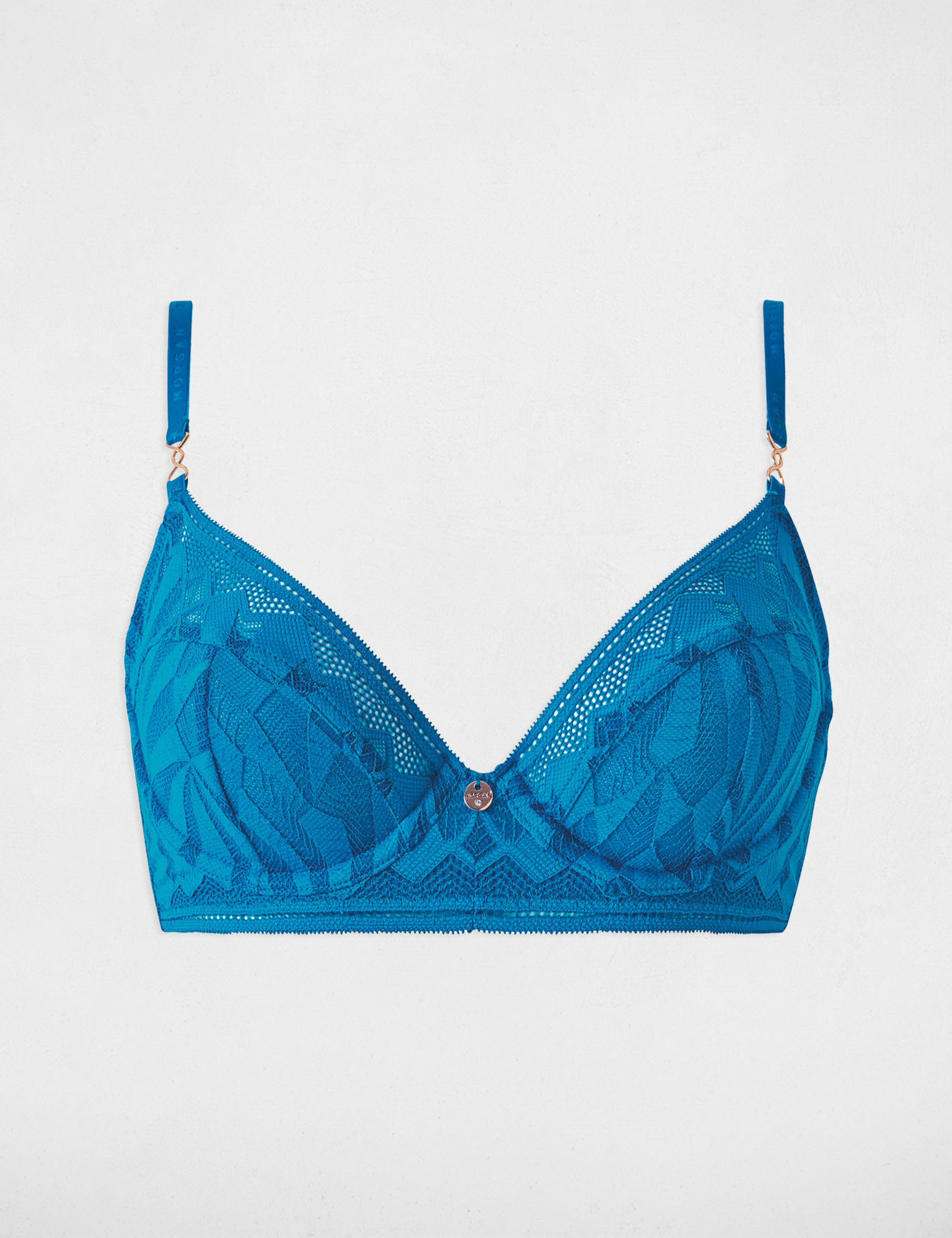 Soutien-gorge triangle bleu femme