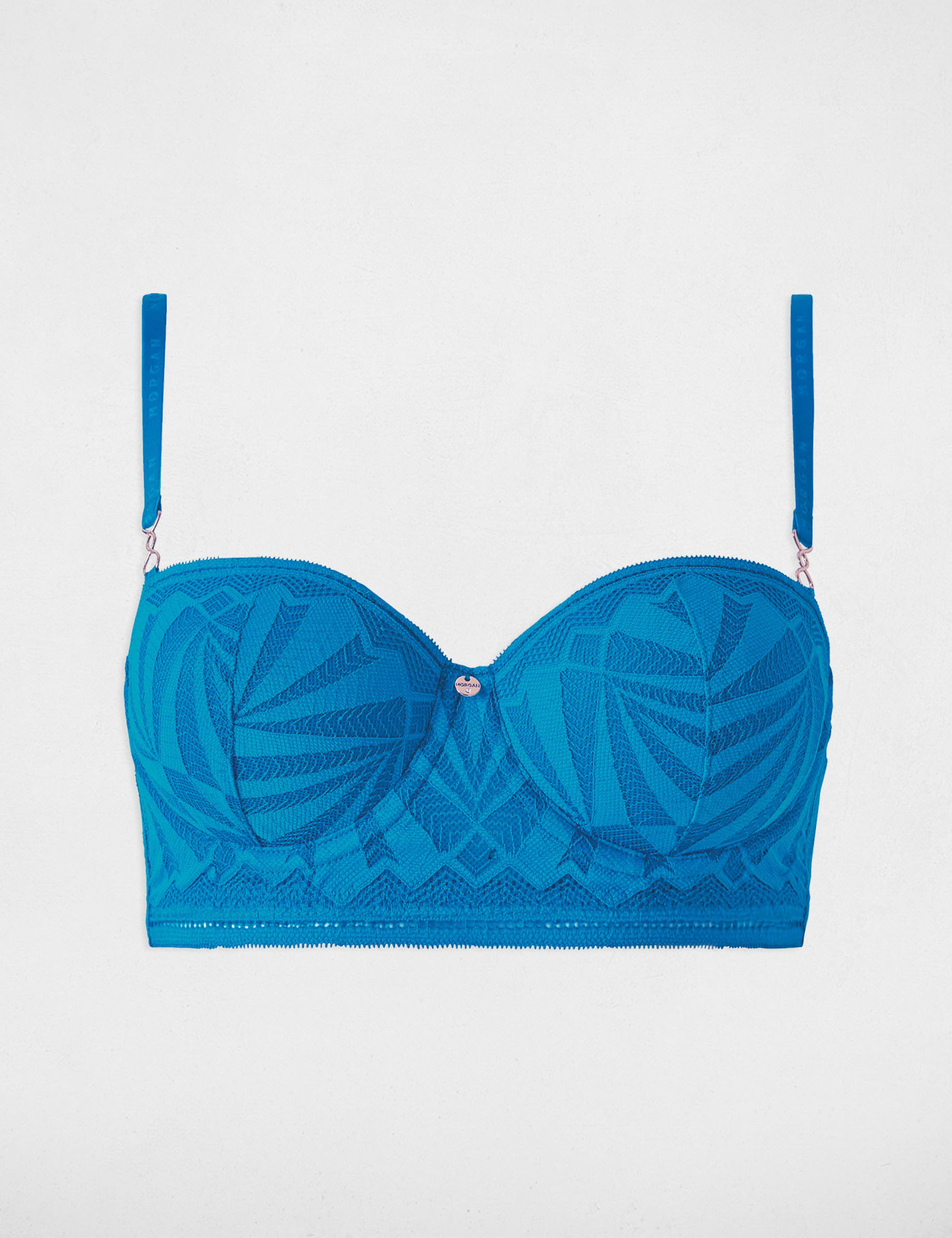 Soutien-gorge à coques bleu femme