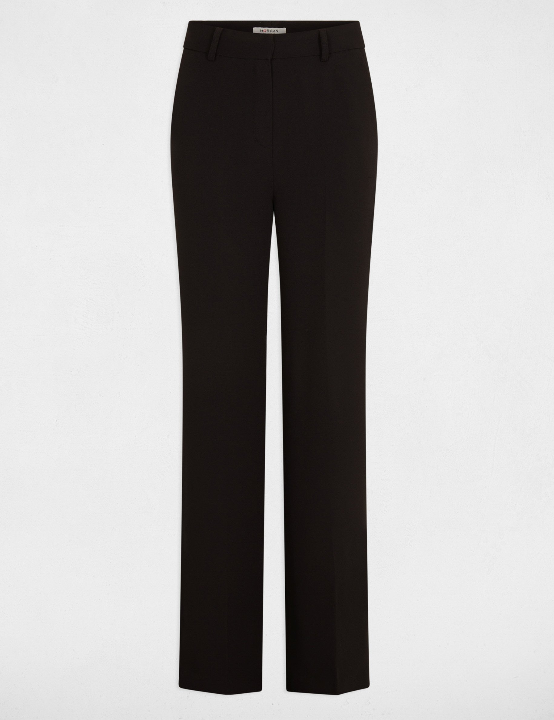 Pantalon ajusté à pinces noir femme