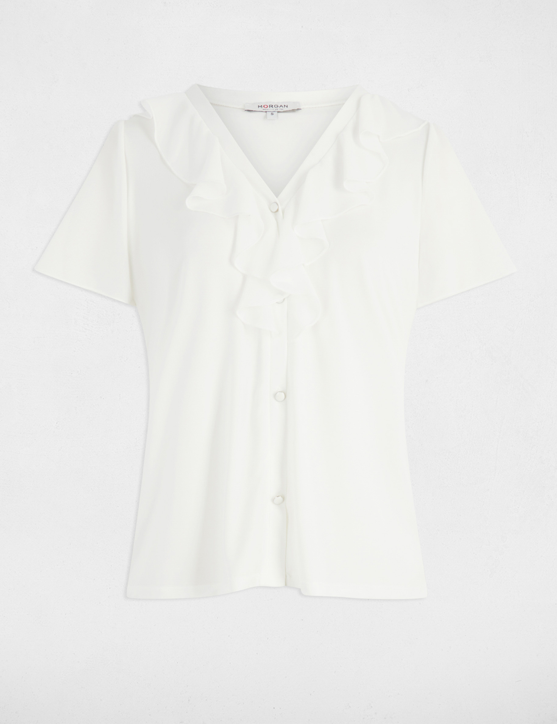 T-shirt manches courtes blanc femme