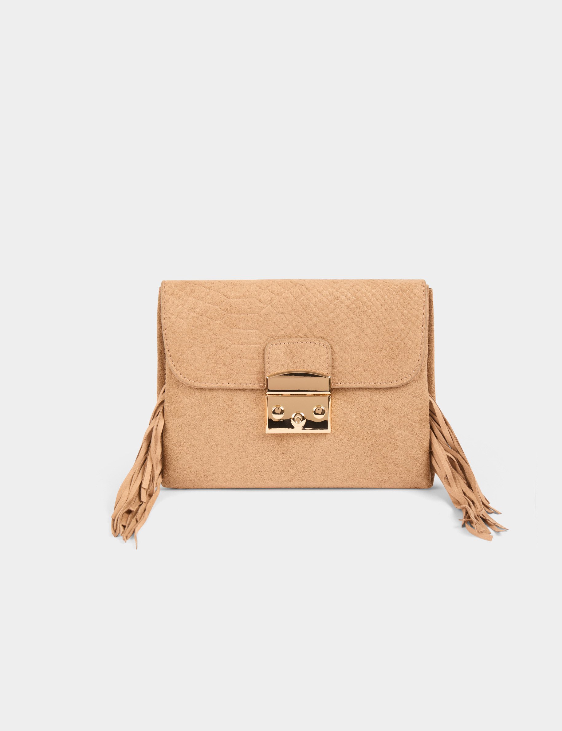 Clutch tas met franjes zand vrouw