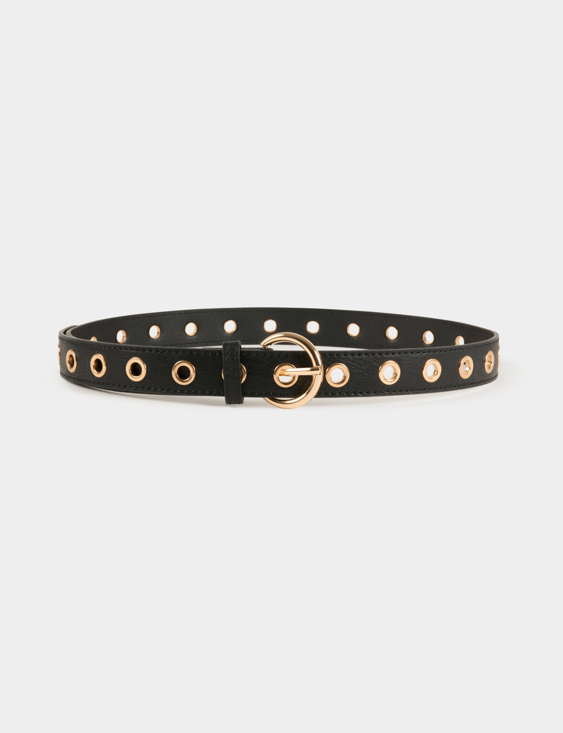 Ceinture avec oeillets dore femme