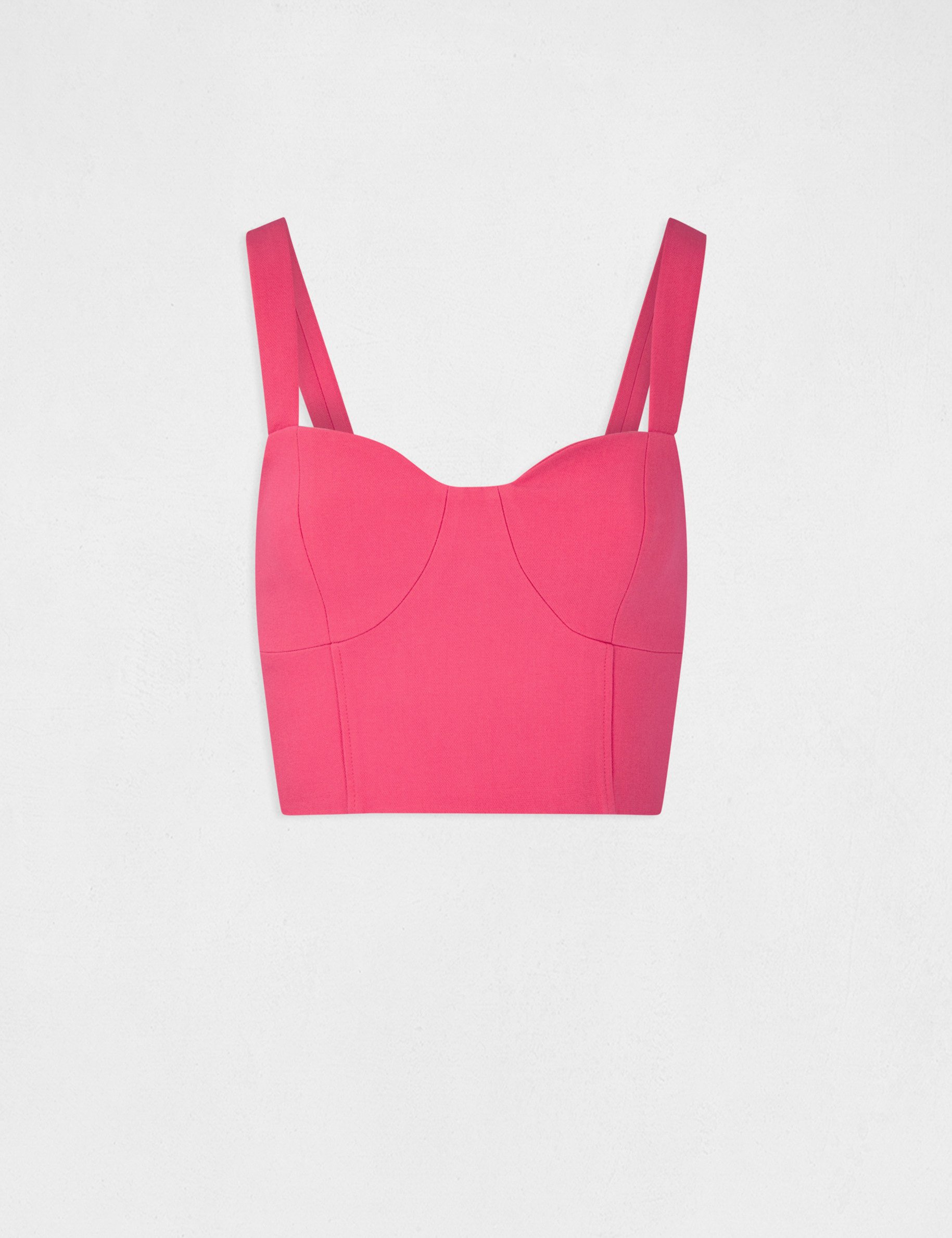 Korte bralette met rits medium roze vrouw