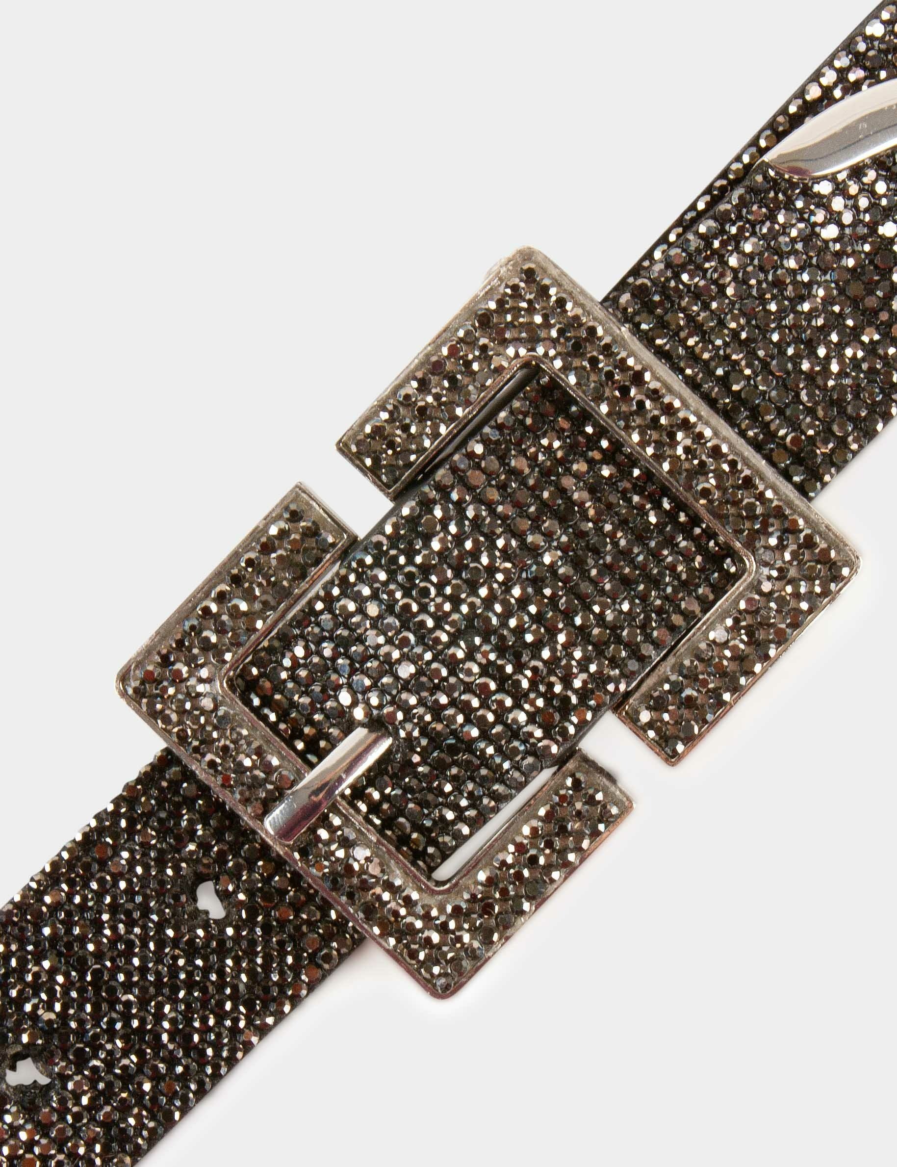 Riem met strass gris clair vrouw