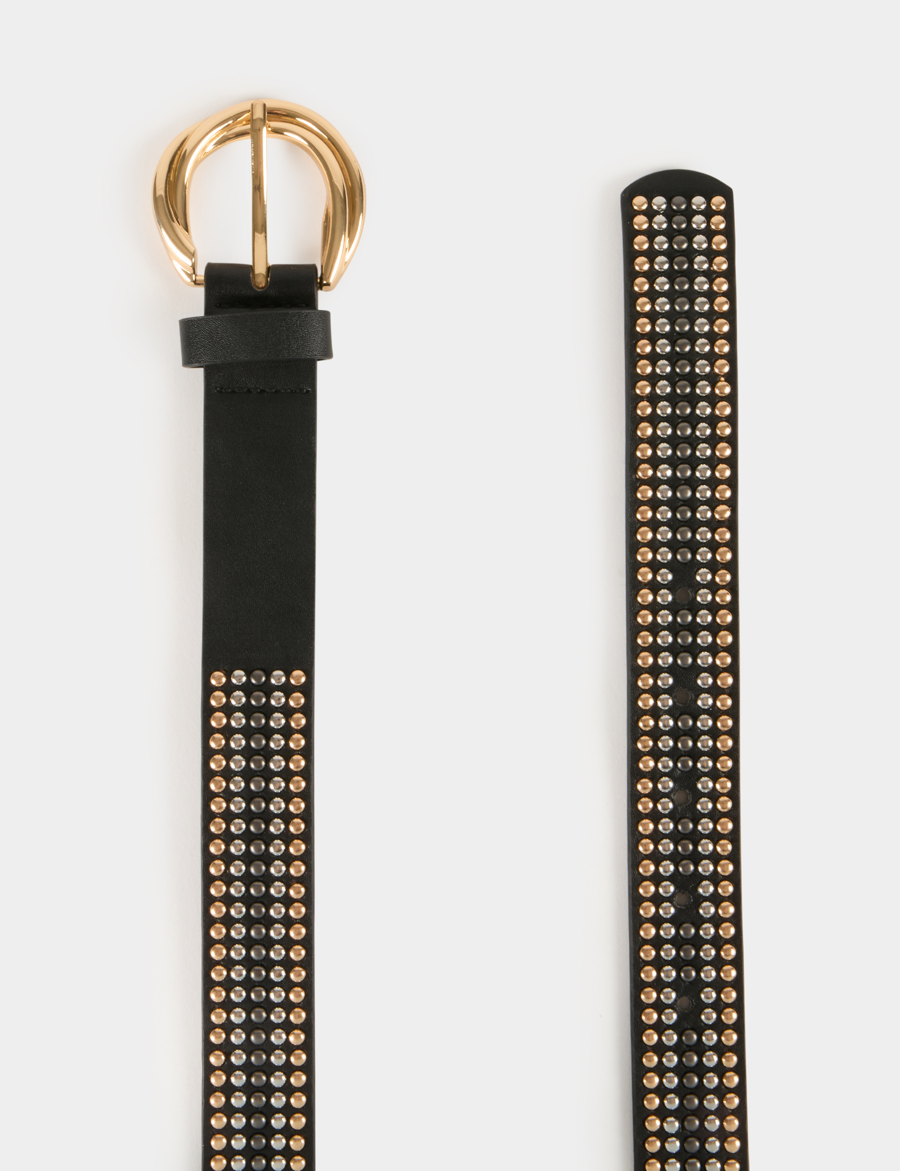 Ceinture cloutée noir femme