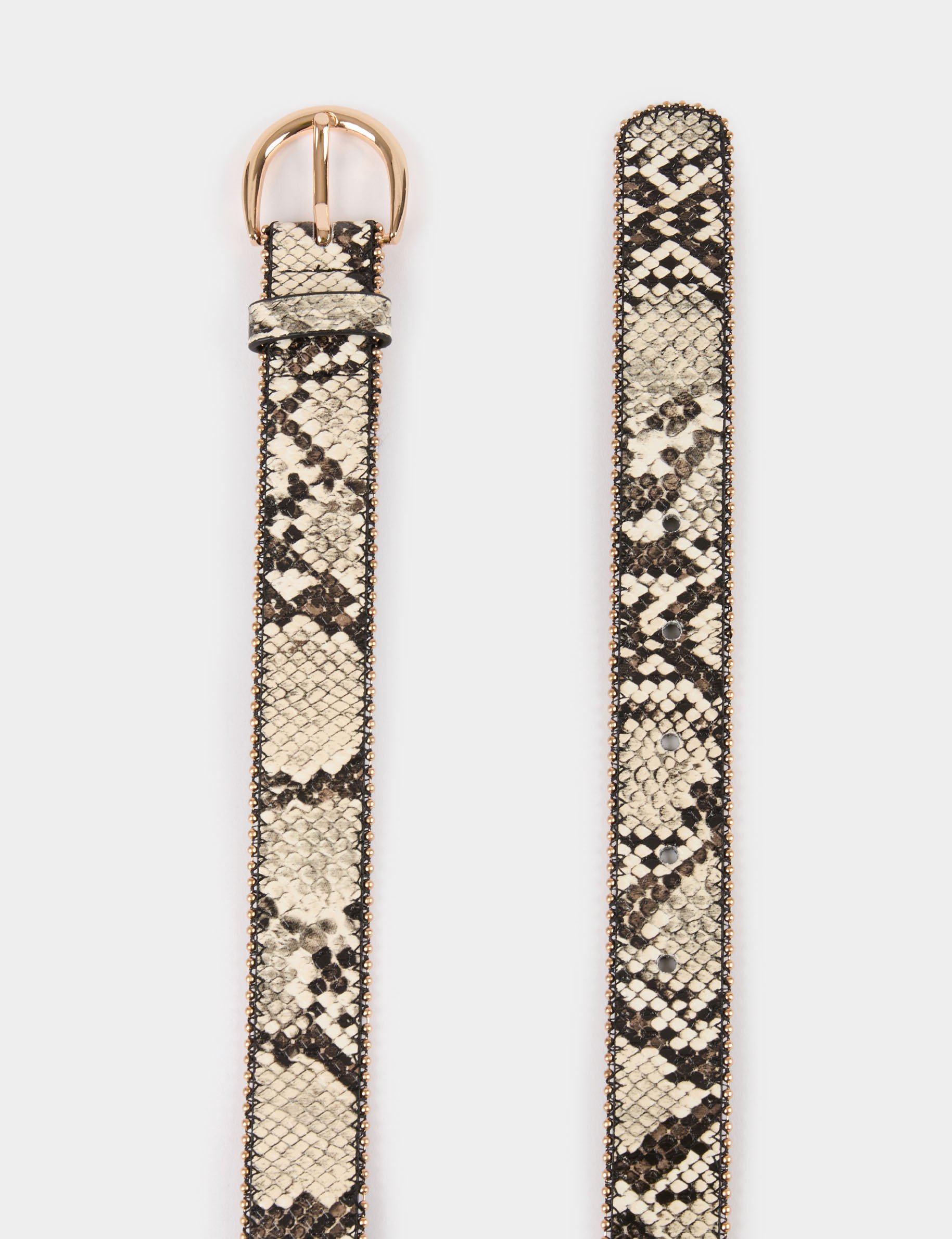 Ceinture imprimé python multicolore femme